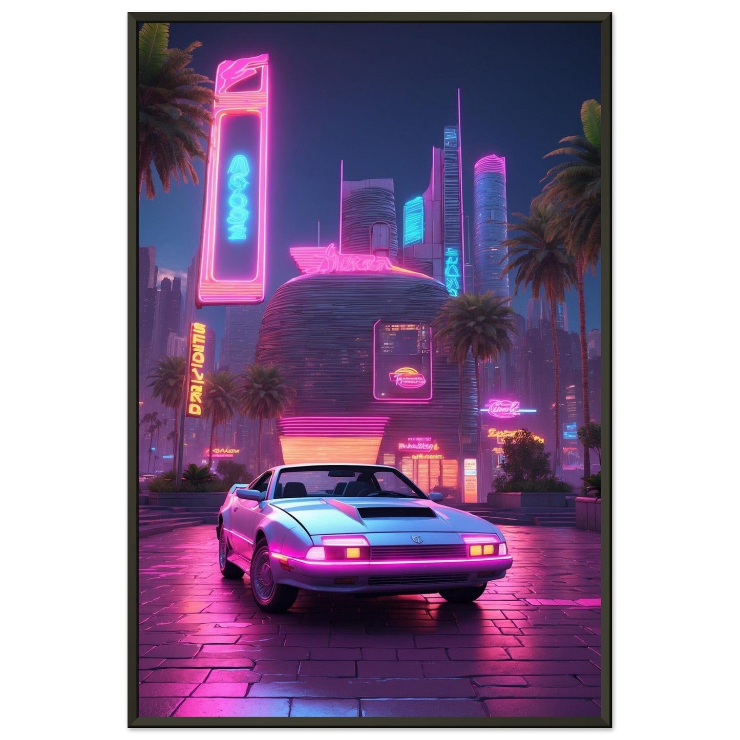 Electric Dreams: Neon Odyssey Print Material Modern Masterpieces 60x90 cm / 24x36″ 