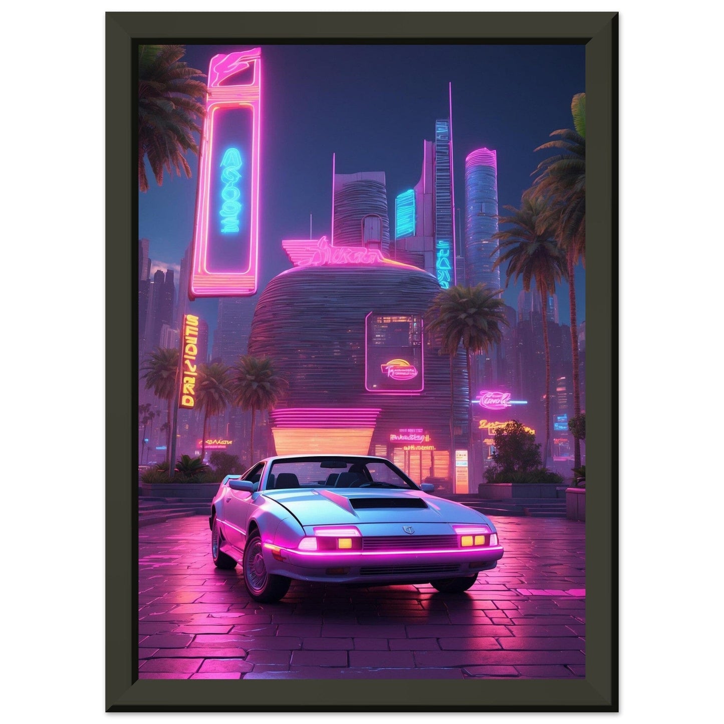 Electric Dreams: Neon Odyssey Print Material Modern Masterpieces A4 21x29.7 cm / 8x12″ 