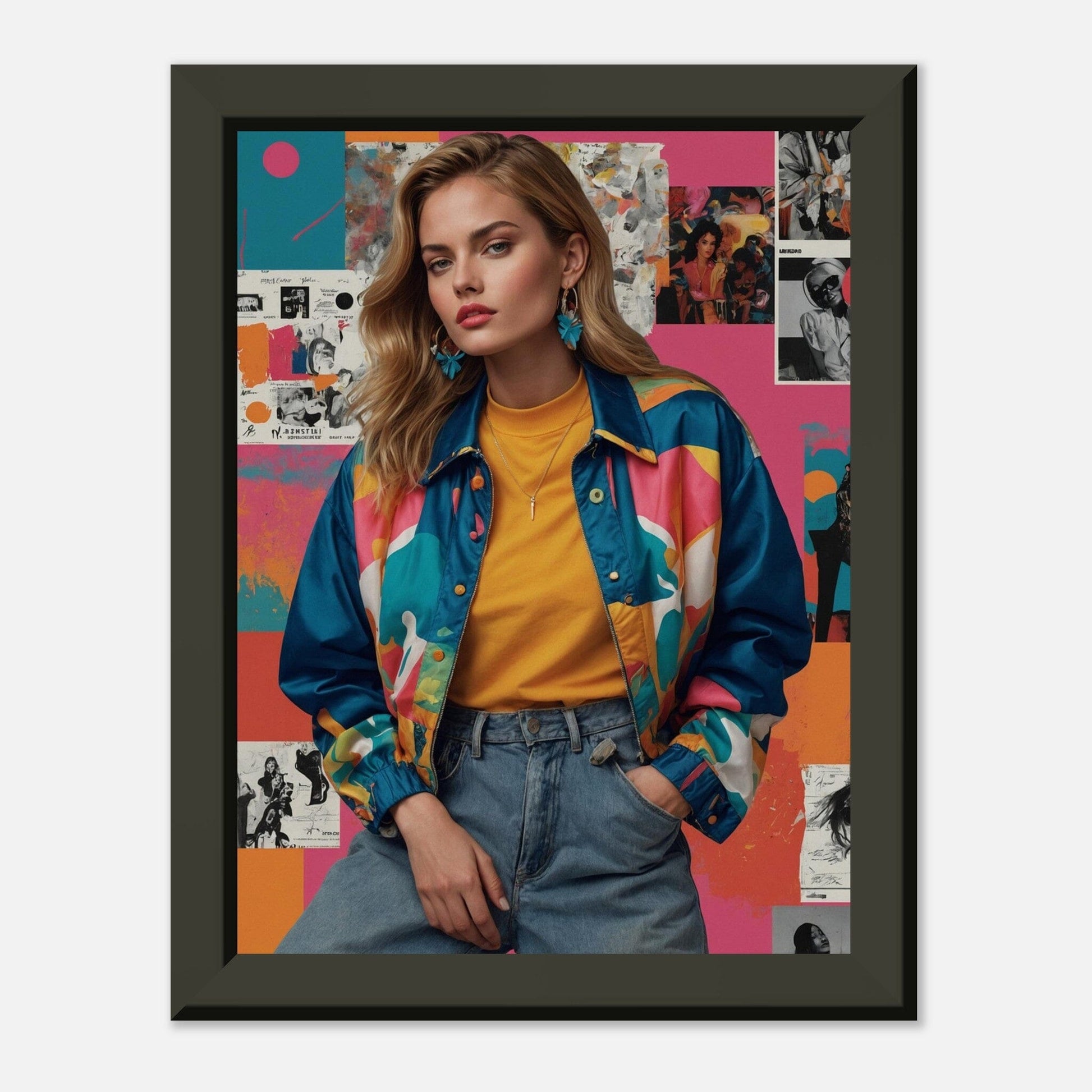 Graffiti Groove: Urban '90s Fusion Print Material Modern Masterpieces 15x20 cm / 6x8″ 