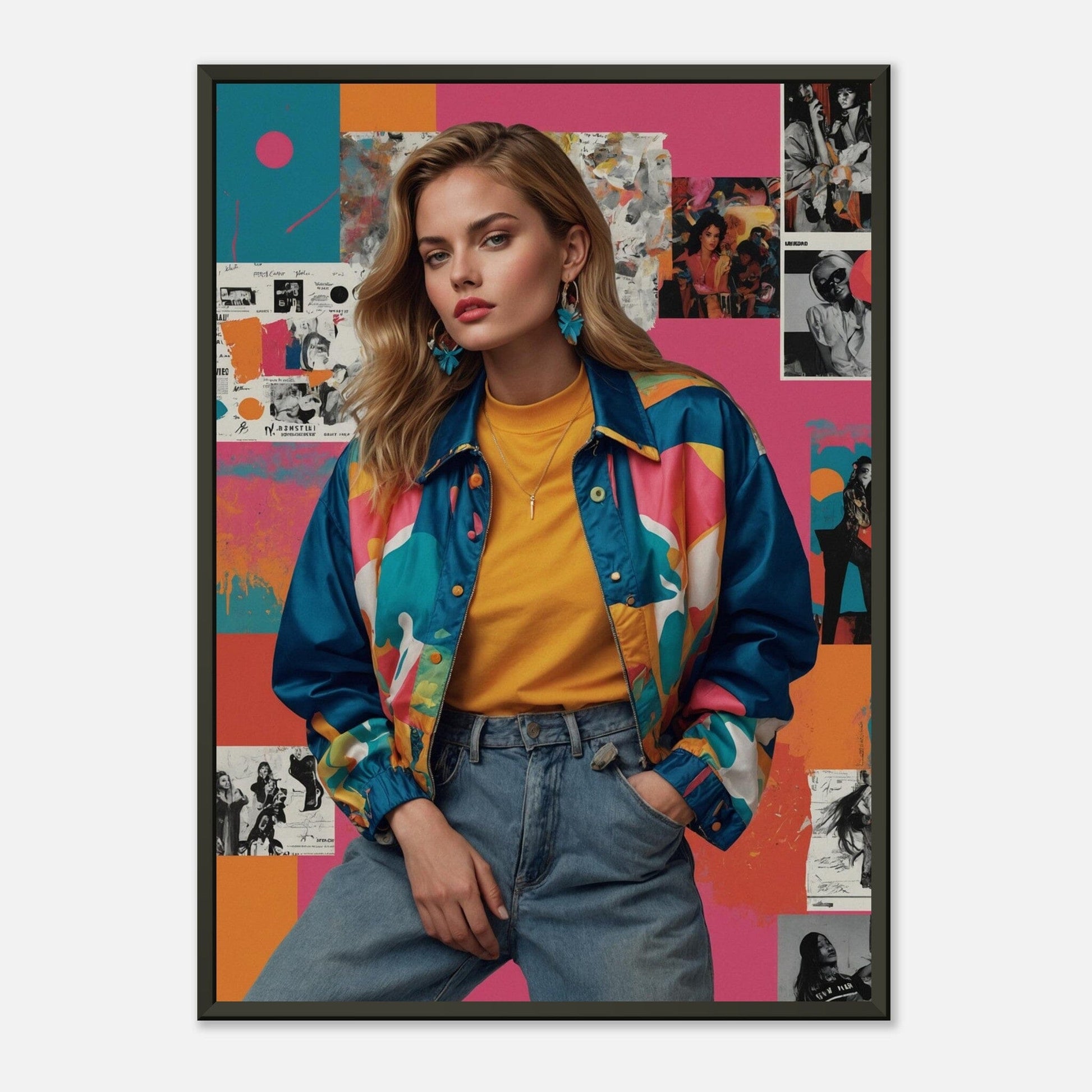 Graffiti Groove: Urban '90s Fusion Print Material Modern Masterpieces 50x70 cm / 20x28″ 