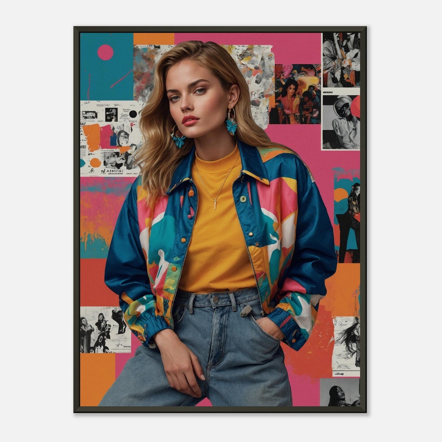 Graffiti Groove: Urban '90s Fusion Print Material Modern Masterpieces 60x80 cm / 24x32″ 