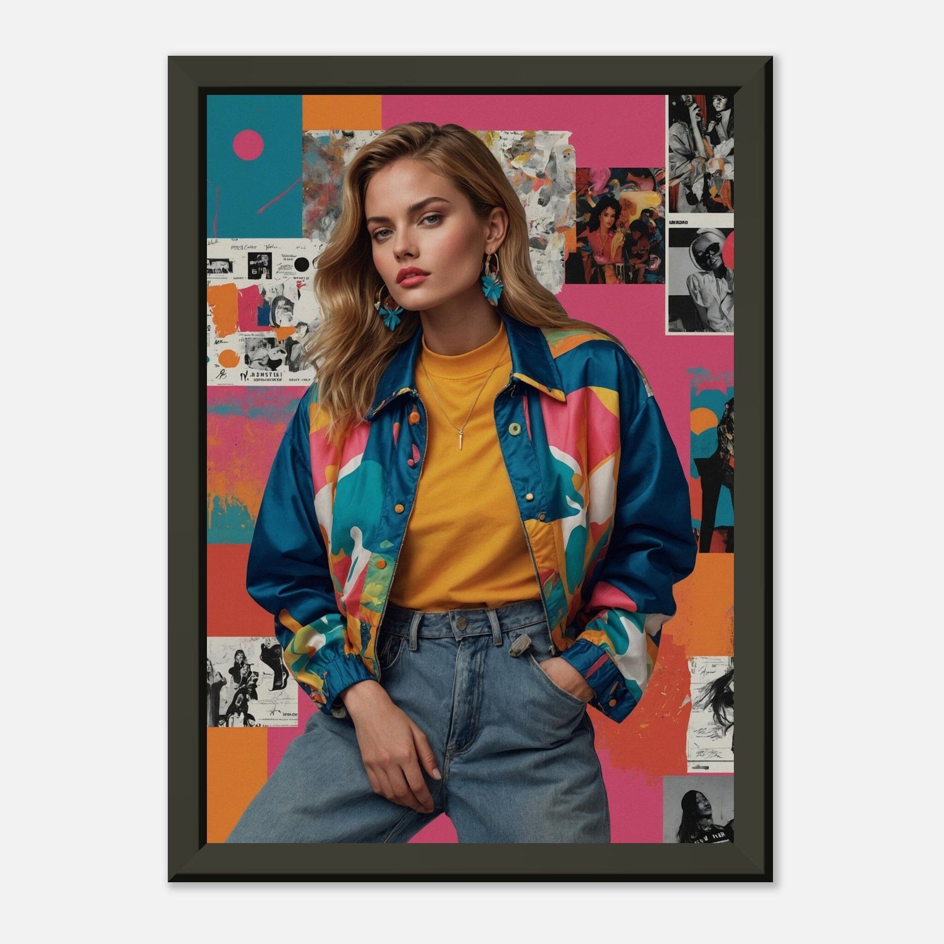 Graffiti Groove: Urban '90s Fusion Print Material Modern Masterpieces A4 21x29.7 cm / 8x12″ 