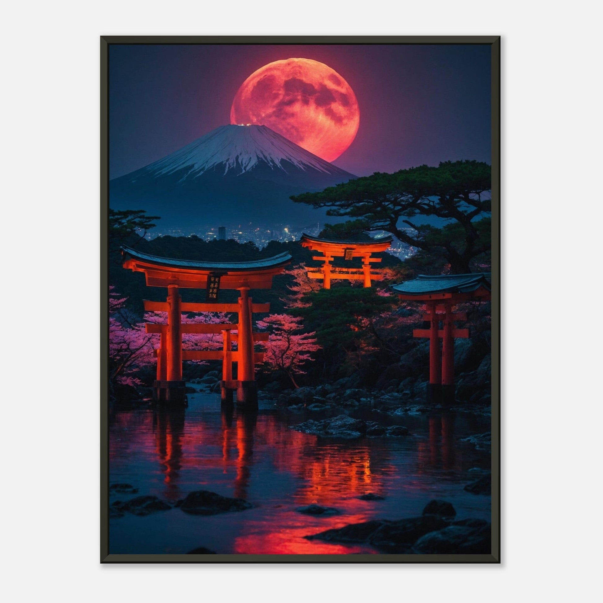 Lotus Lullaby: Serenity in Bloom Print Material Modern Masterpieces 60x80 cm / 24x32″ 