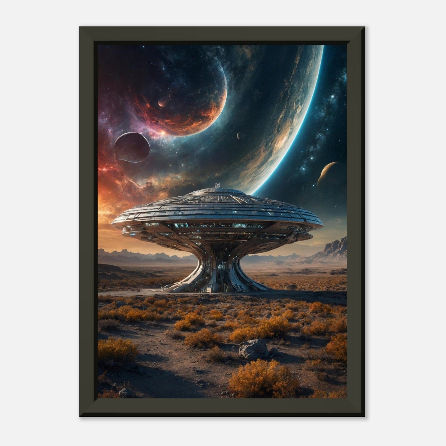 Nebula Nexus: Cosmic Cascade Print Material Modern Masterpieces A4 21x29.7 cm / 8x12″ 