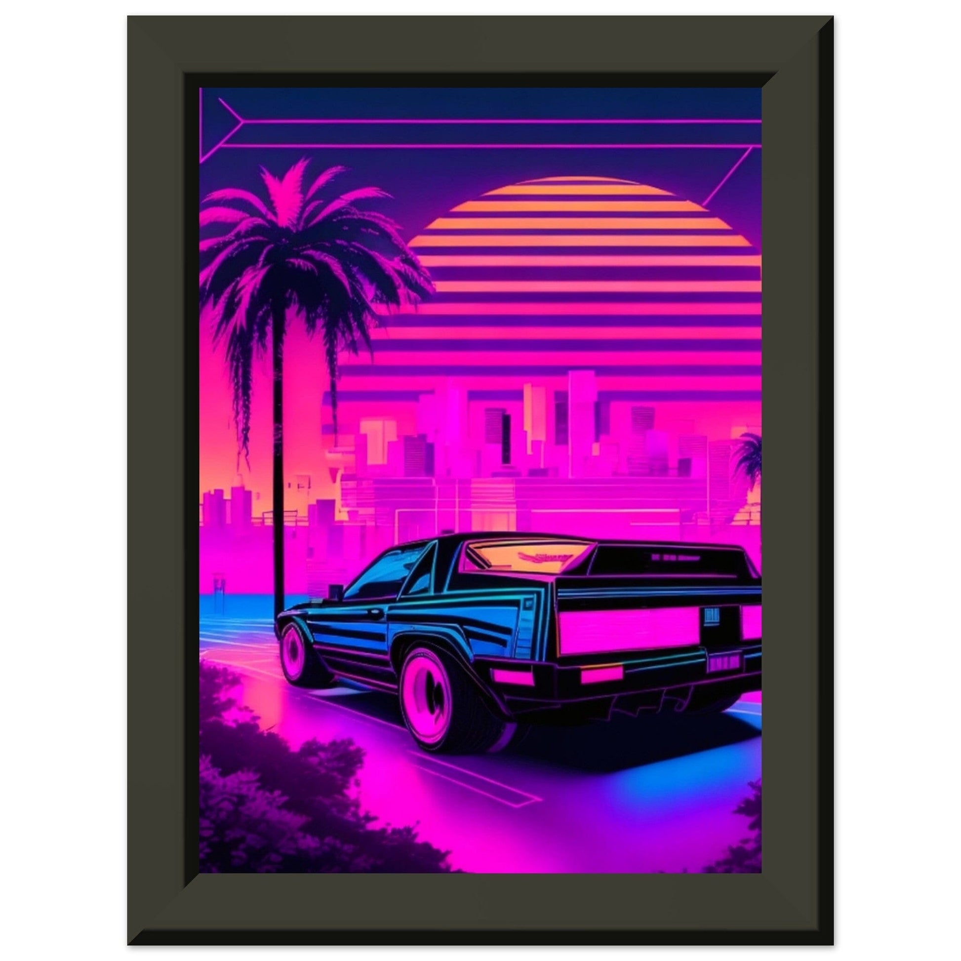 Neon Dreams: A Journey Through Synthwave Nostalgia Print Material Modern Masterpieces 13x18 cm / 5x7″ 