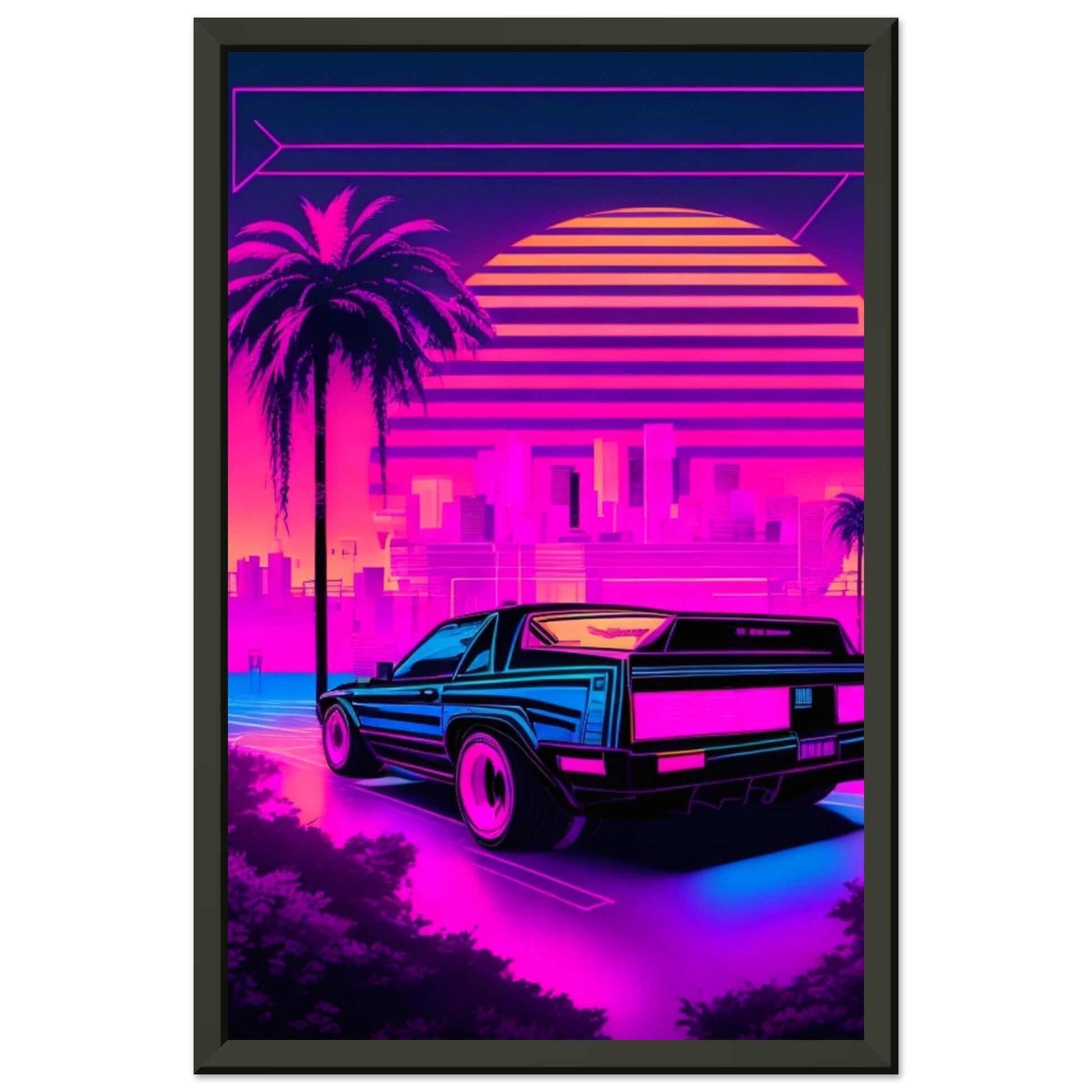 Neon Dreams: A Journey Through Synthwave Nostalgia Print Material Modern Masterpieces 28x43 cm / XL (11x17″) 