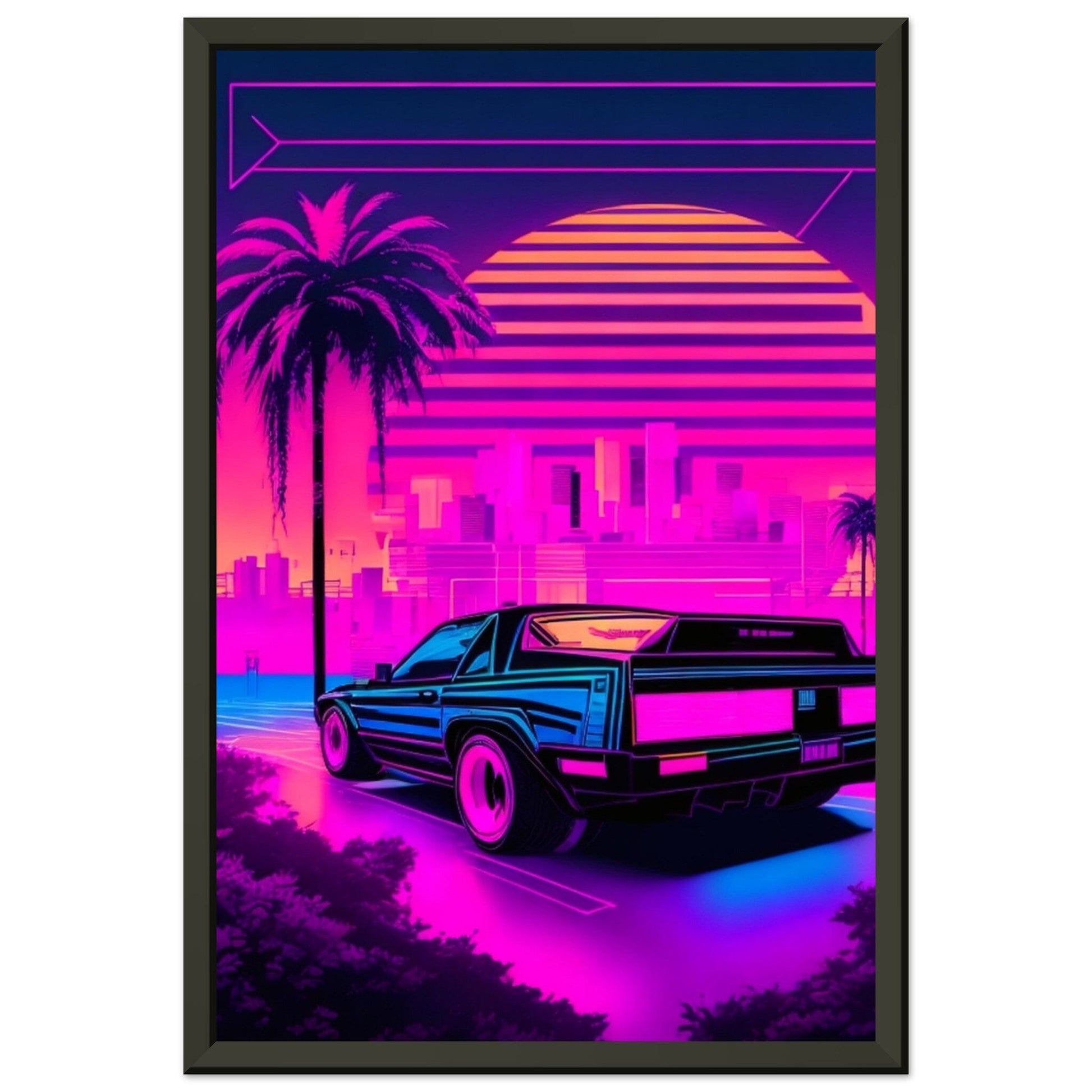 Neon Dreams: A Journey Through Synthwave Nostalgia Print Material Modern Masterpieces 30x45 cm / 12x18″ 
