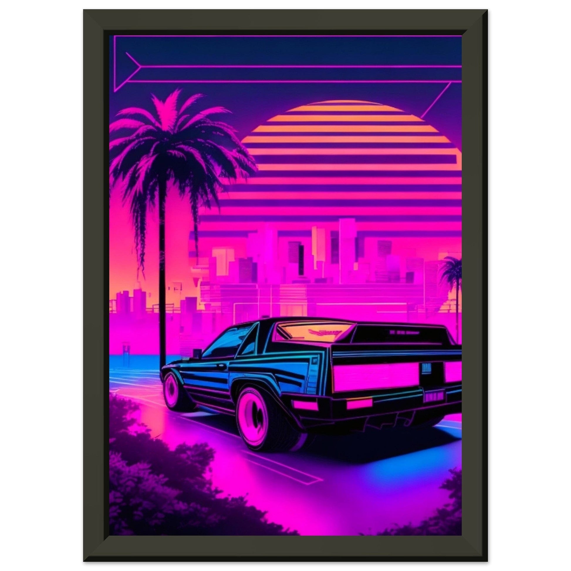 Neon Dreams: A Journey Through Synthwave Nostalgia Print Material Modern Masterpieces A4 21x29.7 cm / 8x12″ 