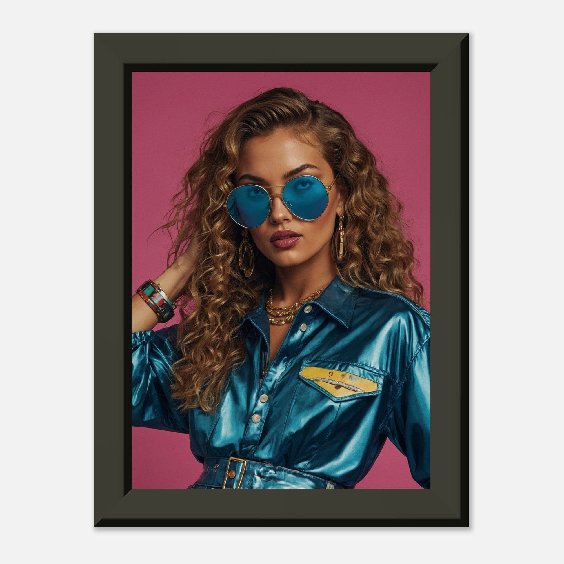 Neon Dreamscape: Vibrant '90s Vibes Print Material Modern Masterpieces 13x18 cm / 5x7″ 