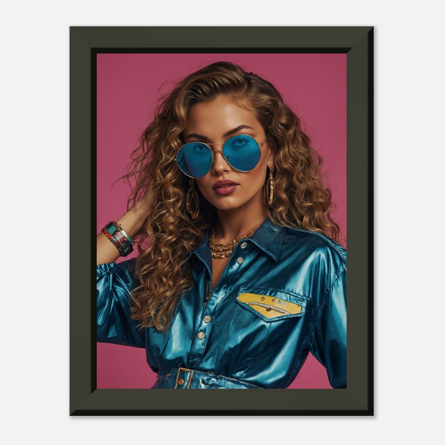 Neon Dreamscape: Vibrant '90s Vibes Print Material Modern Masterpieces 15x20 cm / 6x8″ 