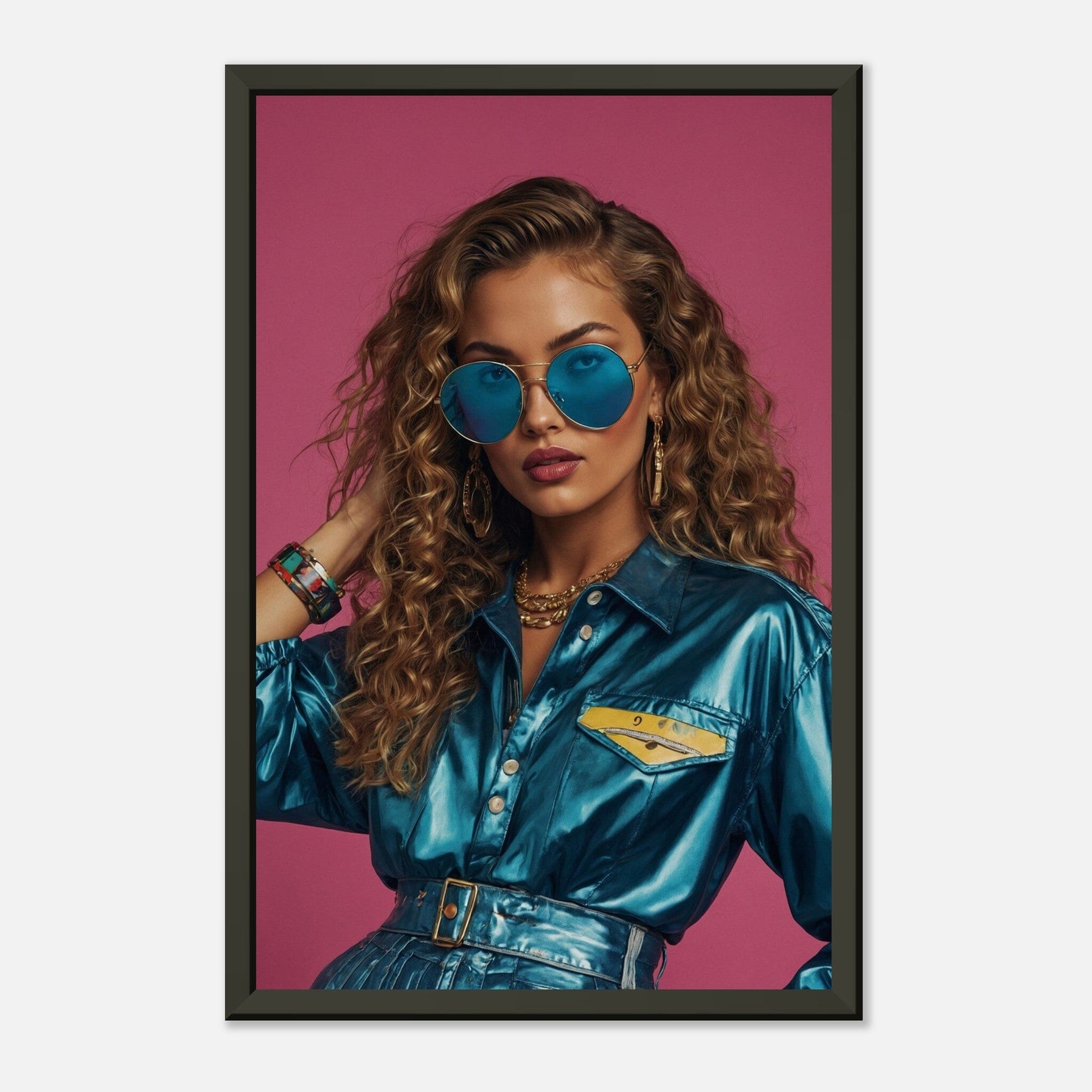 Neon Dreamscape: Vibrant '90s Vibes Print Material Modern Masterpieces 28x43 cm / XL (11x17″) 