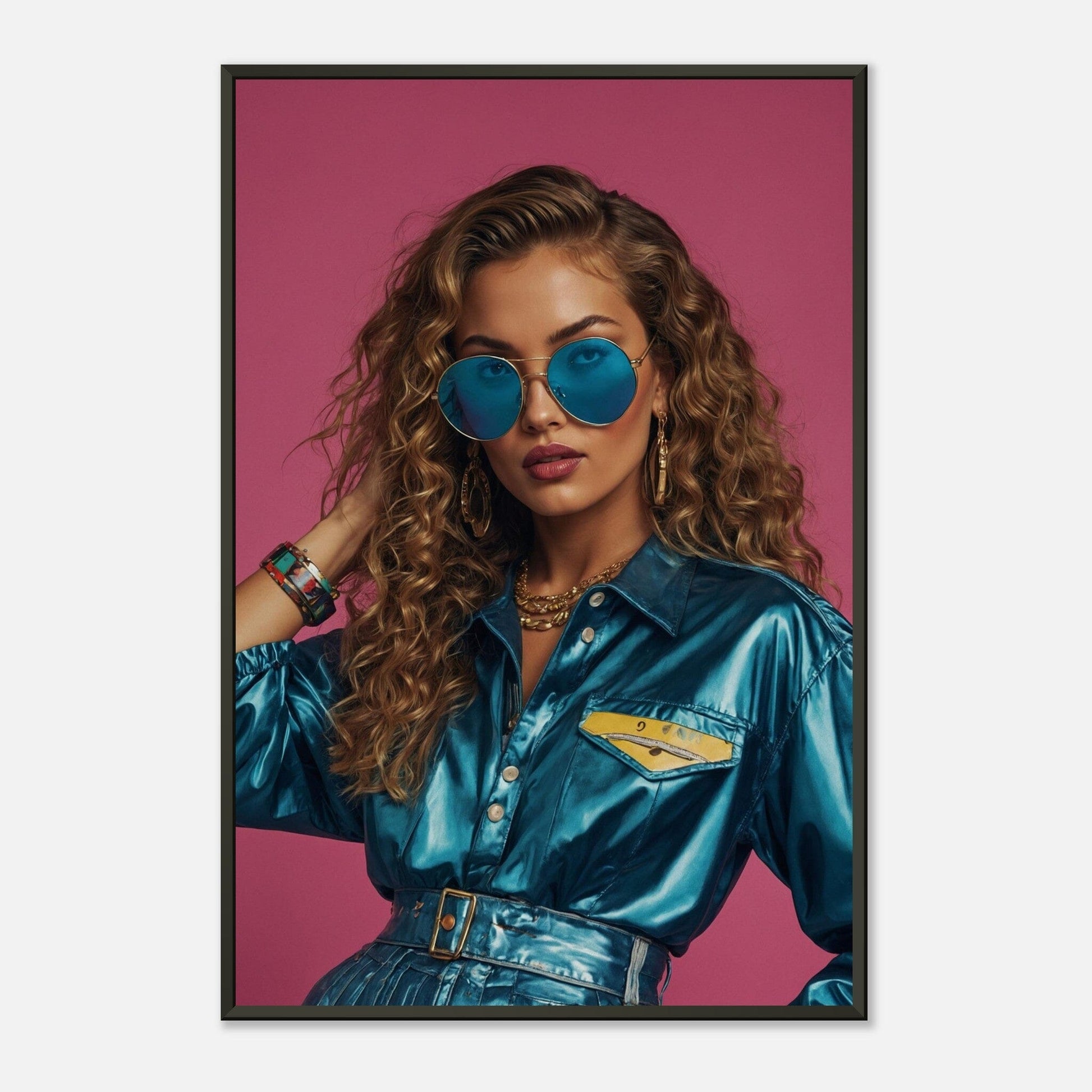 Neon Dreamscape: Vibrant '90s Vibes Print Material Modern Masterpieces 60x90 cm / 24x36″ 