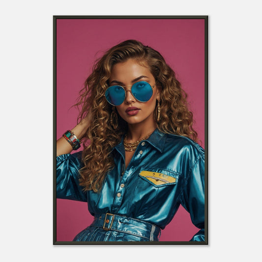 Neon Dreamscape: Vibrant '90s Vibes Print Material Modern Masterpieces 60x90 cm / 24x36″ 