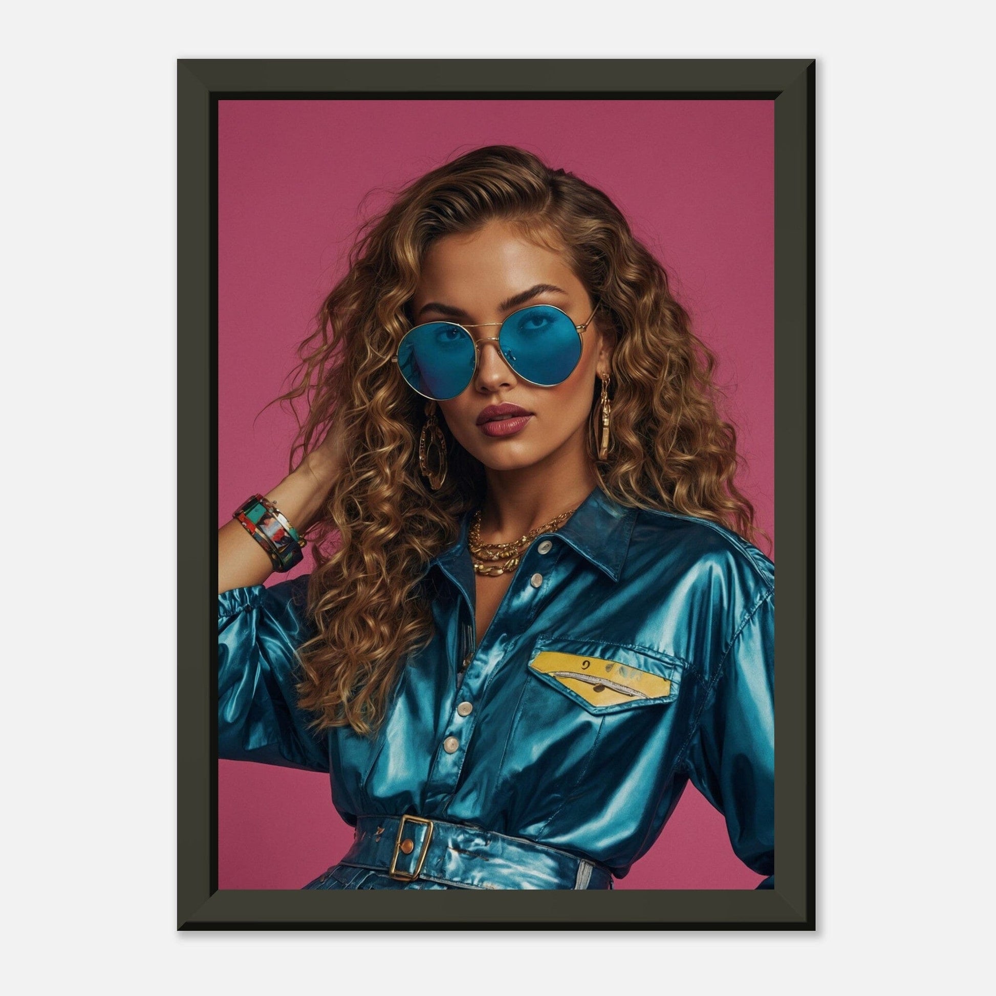 Neon Dreamscape: Vibrant '90s Vibes Print Material Modern Masterpieces A4 21x29.7 cm / 8x12″ 