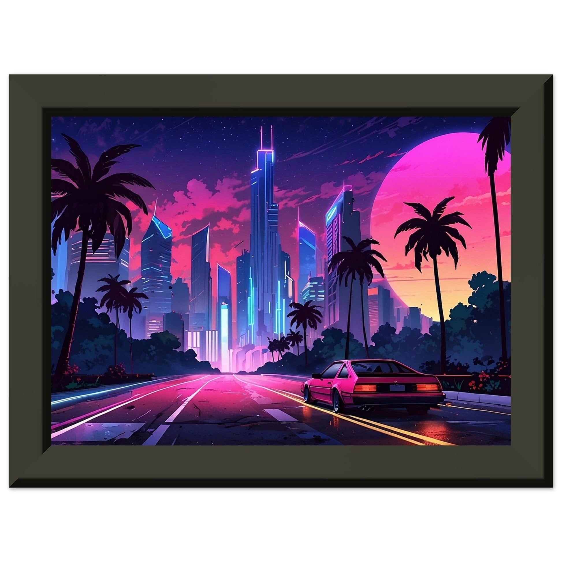 Neon Nightscape: 80s Escapade Print Material Modern Masterpieces 13x18 cm / 5x7″ 
