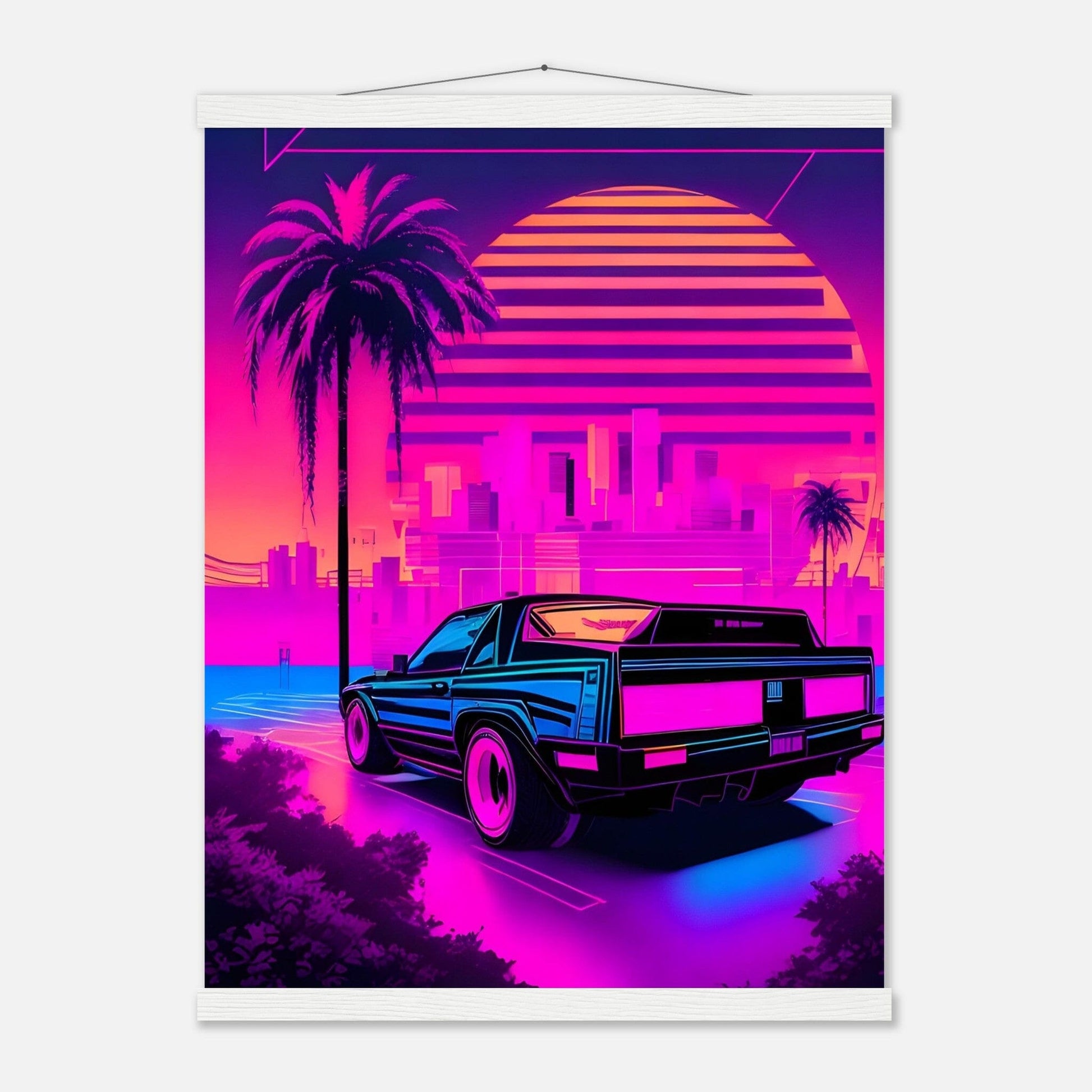 Premium Matte Paper Poster with Hanger - Minimalistische Kunstpräsentation mit Holzhänger Print Material Modern Masterpieces 