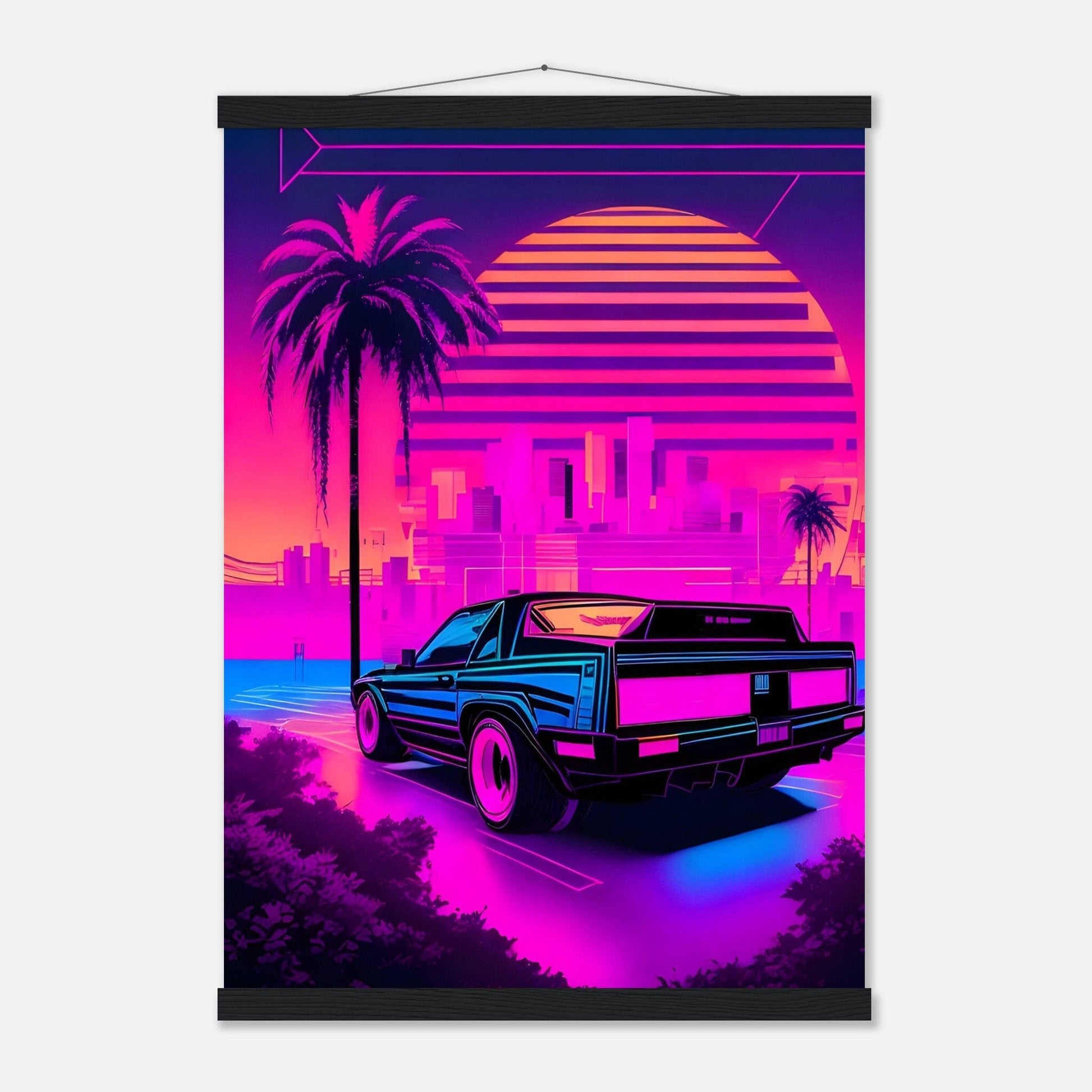 Premium Matte Paper Poster with Hanger - Minimalistische Kunstpräsentation mit Holzhänger Print Material Modern Masterpieces 