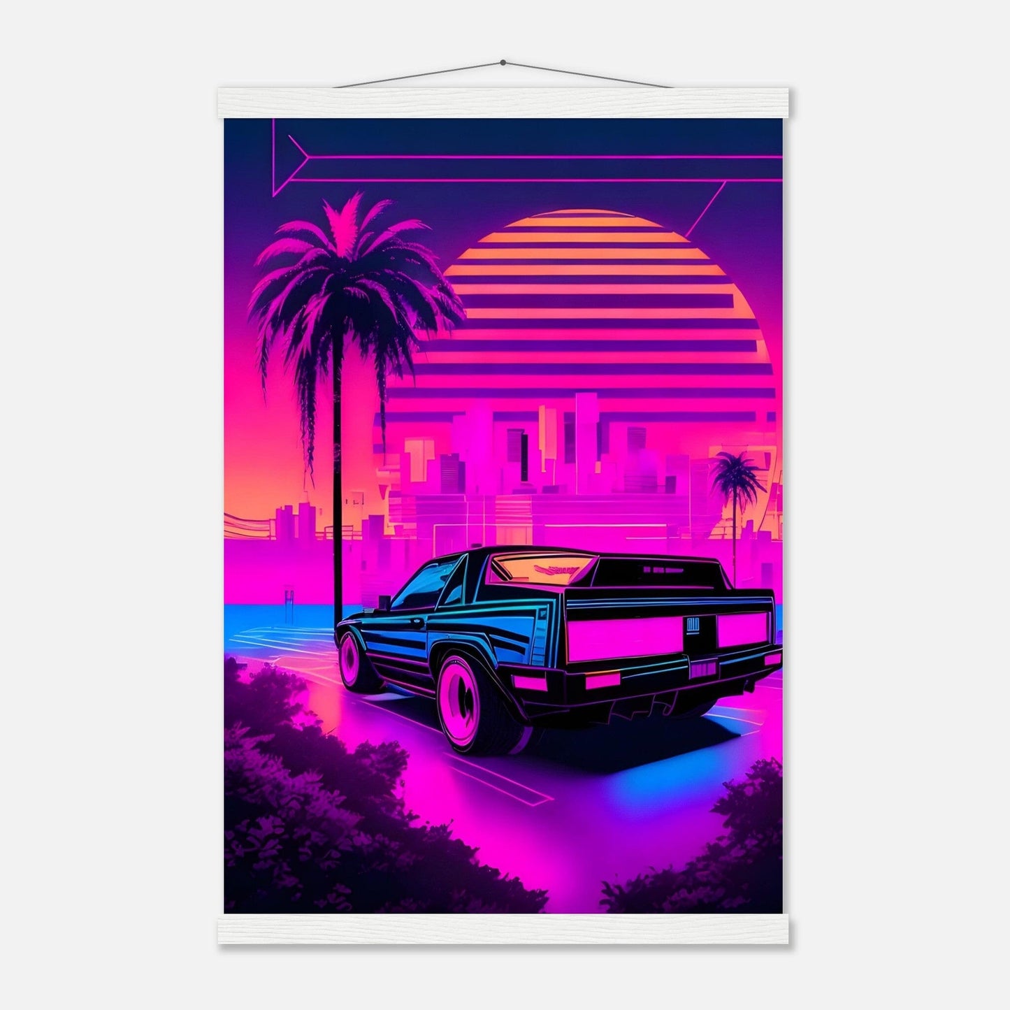 Premium Matte Paper Poster with Hanger - Minimalistische Kunstpräsentation mit Holzhänger Print Material Modern Masterpieces 