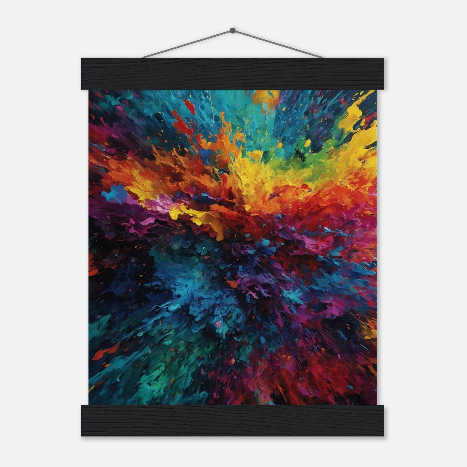 Premium Matte Paper Poster with Hanger - Minimalistische Kunstpräsentation mit Holzhänger Print Material Modern Masterpieces 20x25 cm / 8x10″ Black wall hanger 
