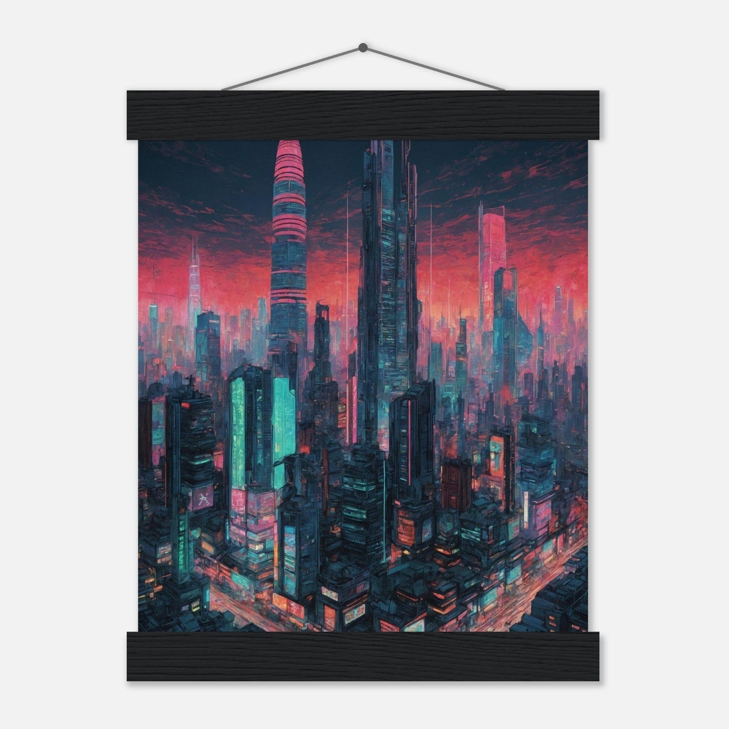 Premium Matte Paper Poster with Hanger - Minimalistische Kunstpräsentation mit Holzhänger Print Material Modern Masterpieces 20x25 cm / 8x10″ Black wall hanger 