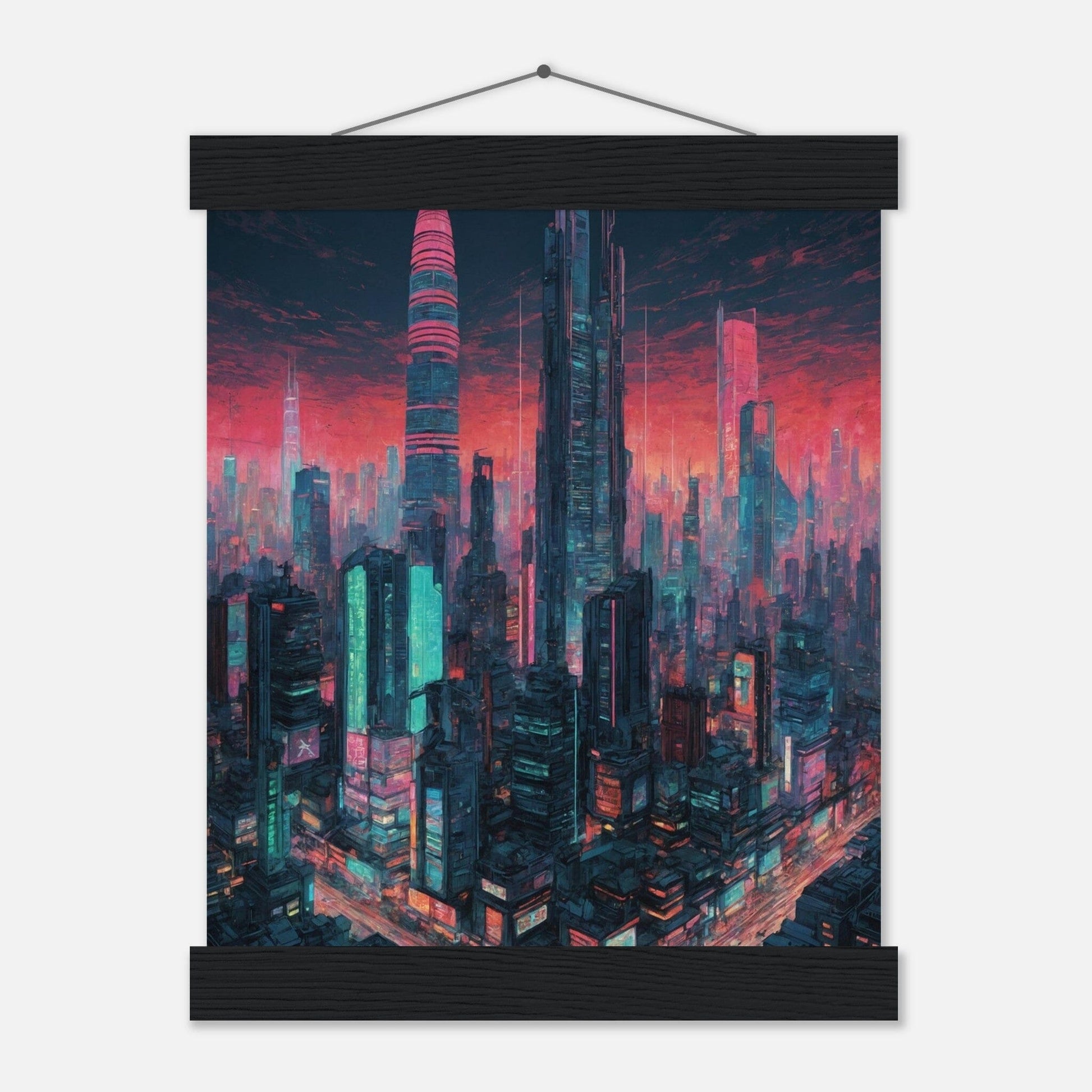 Premium Matte Paper Poster with Hanger - Minimalistische Kunstpräsentation mit Holzhänger Print Material Modern Masterpieces 20x25 cm / 8x10″ Black wall hanger 