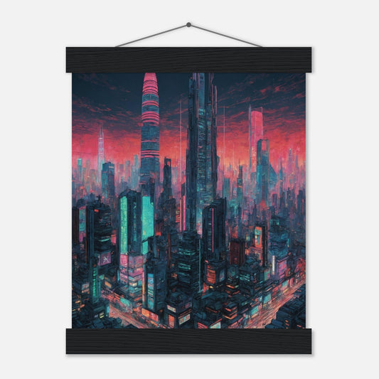 Premium Matte Paper Poster with Hanger - Minimalistische Kunstpräsentation mit Holzhänger Print Material Modern Masterpieces 20x25 cm / 8x10″ Black wall hanger 