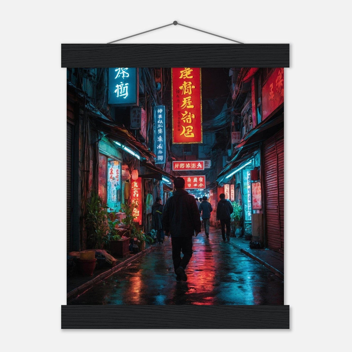 Premium Matte Paper Poster with Hanger - Minimalistische Kunstpräsentation mit Holzhänger Print Material Modern Masterpieces 20x25 cm / 8x10″ Black wall hanger 