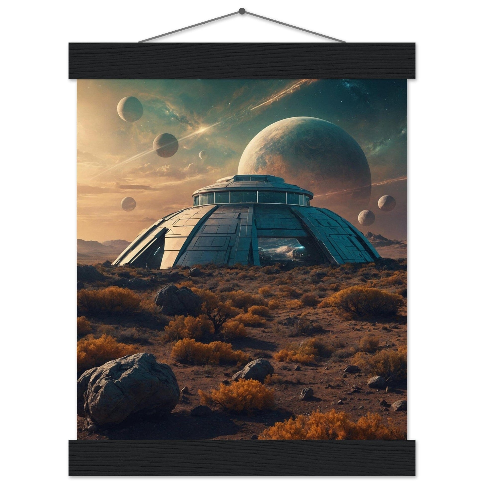 Premium Matte Paper Poster with Hanger - Minimalistische Kunstpräsentation mit Holzhänger Print Material Modern Masterpieces 20x25 cm / 8x10″ Black wall hanger 