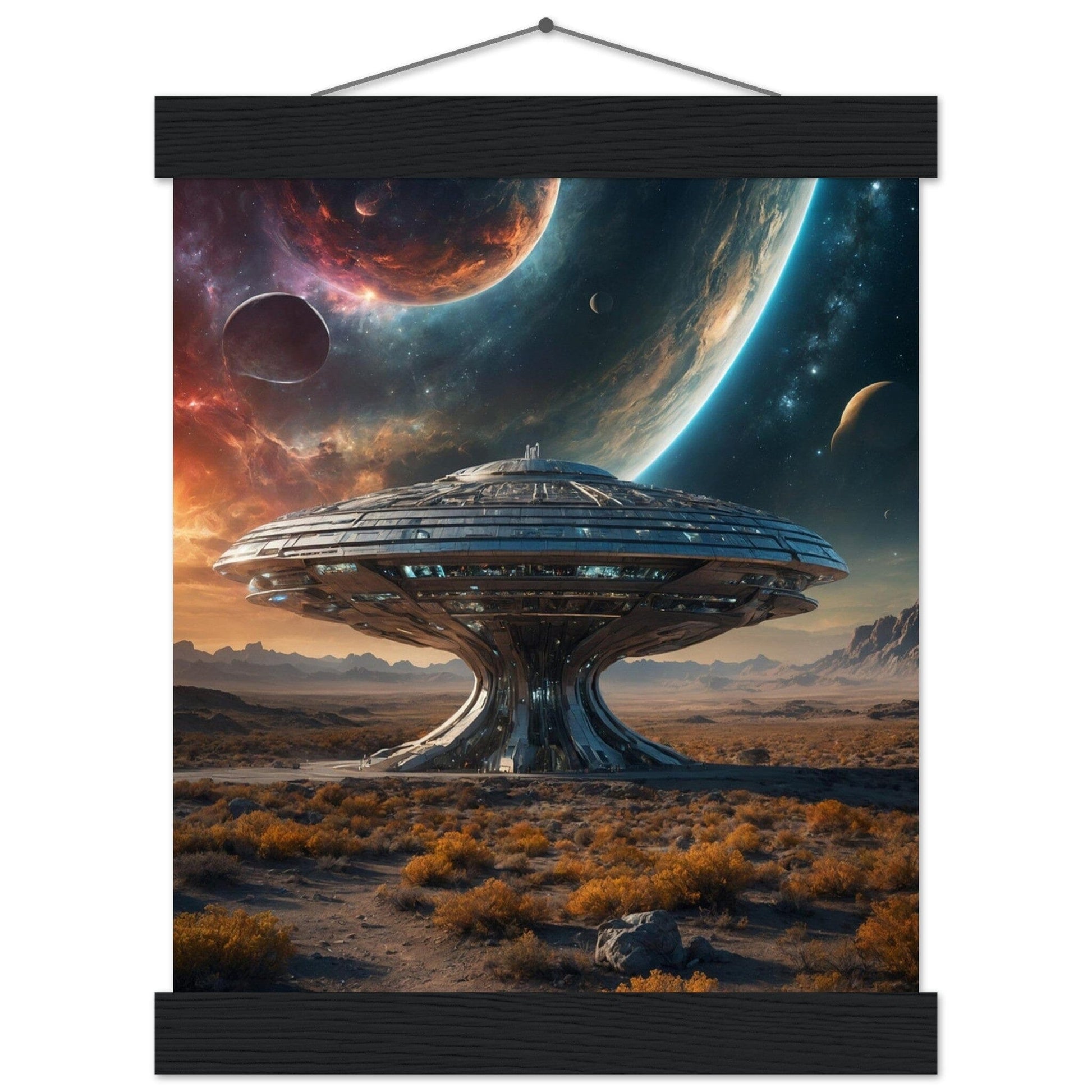 Premium Matte Paper Poster with Hanger - Minimalistische Kunstpräsentation mit Holzhänger Print Material Modern Masterpieces 20x25 cm / 8x10″ Black wall hanger 
