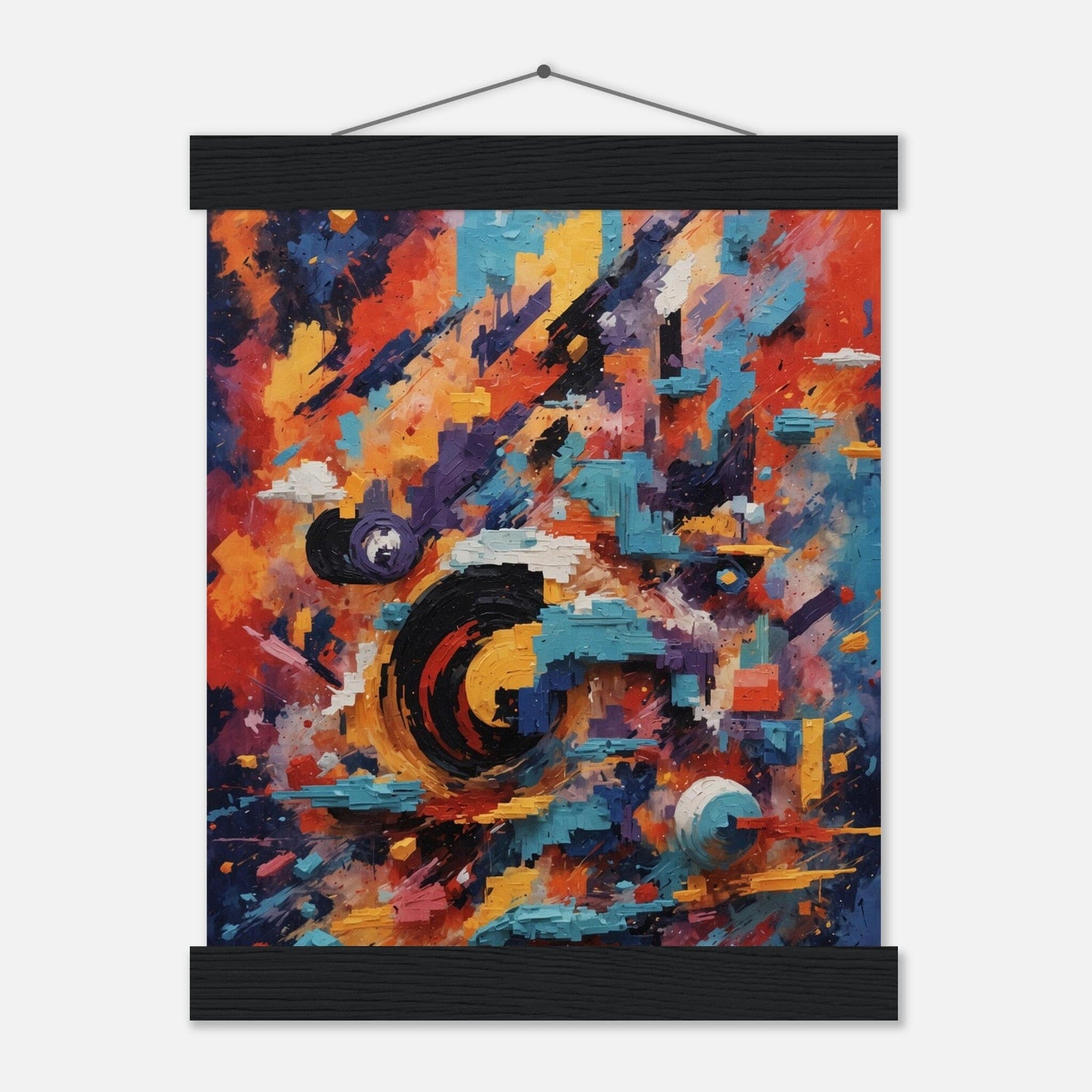 Premium Matte Paper Poster with Hanger - Minimalistische Kunstpräsentation mit Holzhänger Print Material Modern Masterpieces 20x25 cm / 8x10″ Black wall hanger 