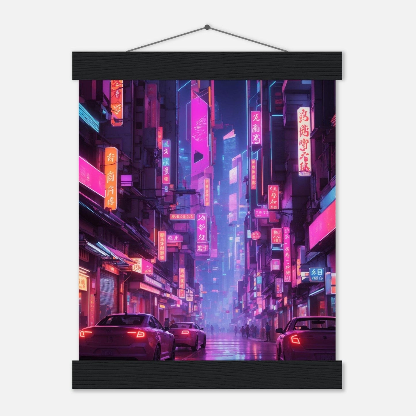 Premium Matte Paper Poster with Hanger - Minimalistische Kunstpräsentation mit Holzhänger Print Material Modern Masterpieces 20x25 cm / 8x10″ Black wall hanger 