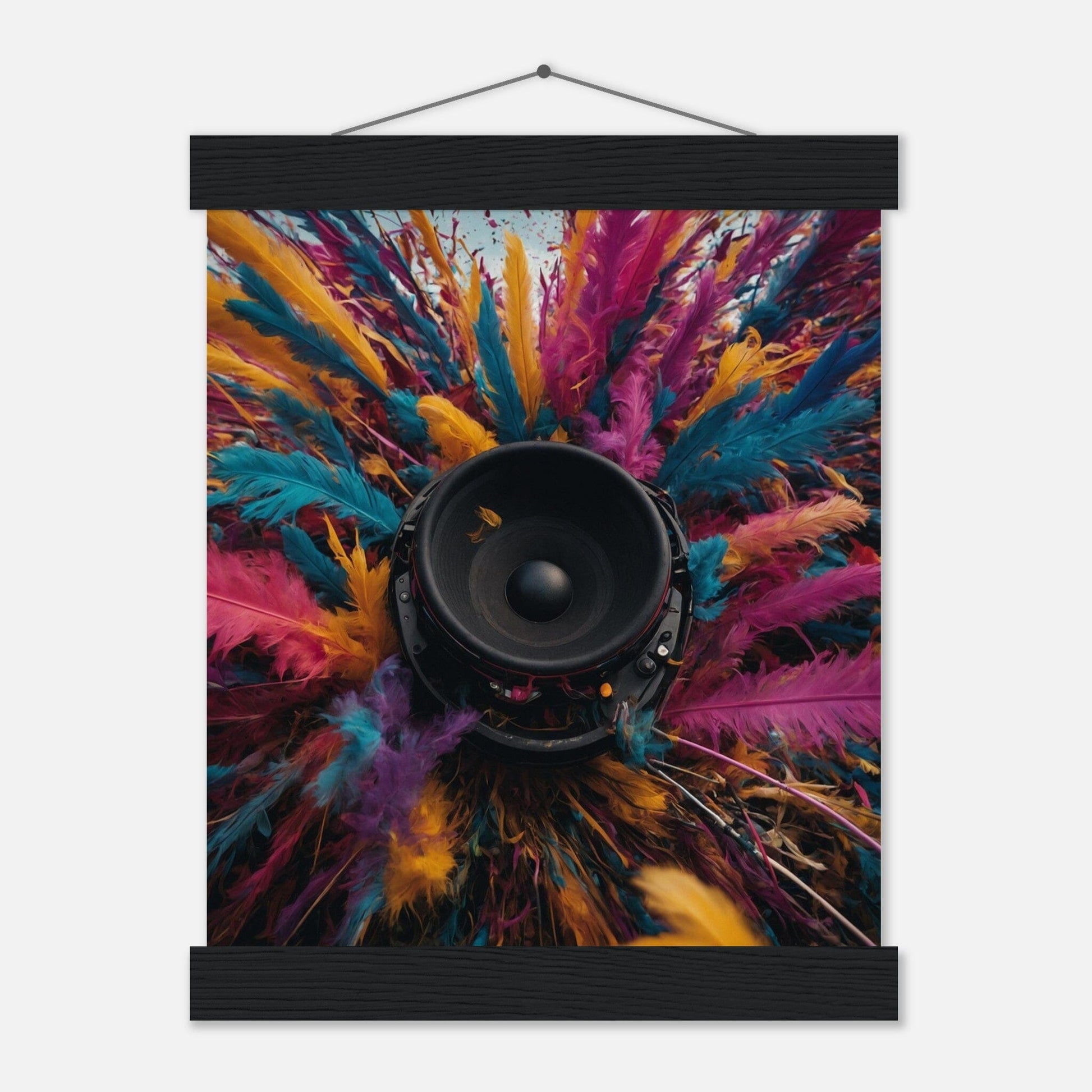 Premium Matte Paper Poster with Hanger - Minimalistische Kunstpräsentation mit Holzhänger Print Material Modern Masterpieces 20x25 cm / 8x10″ Black wall hanger 