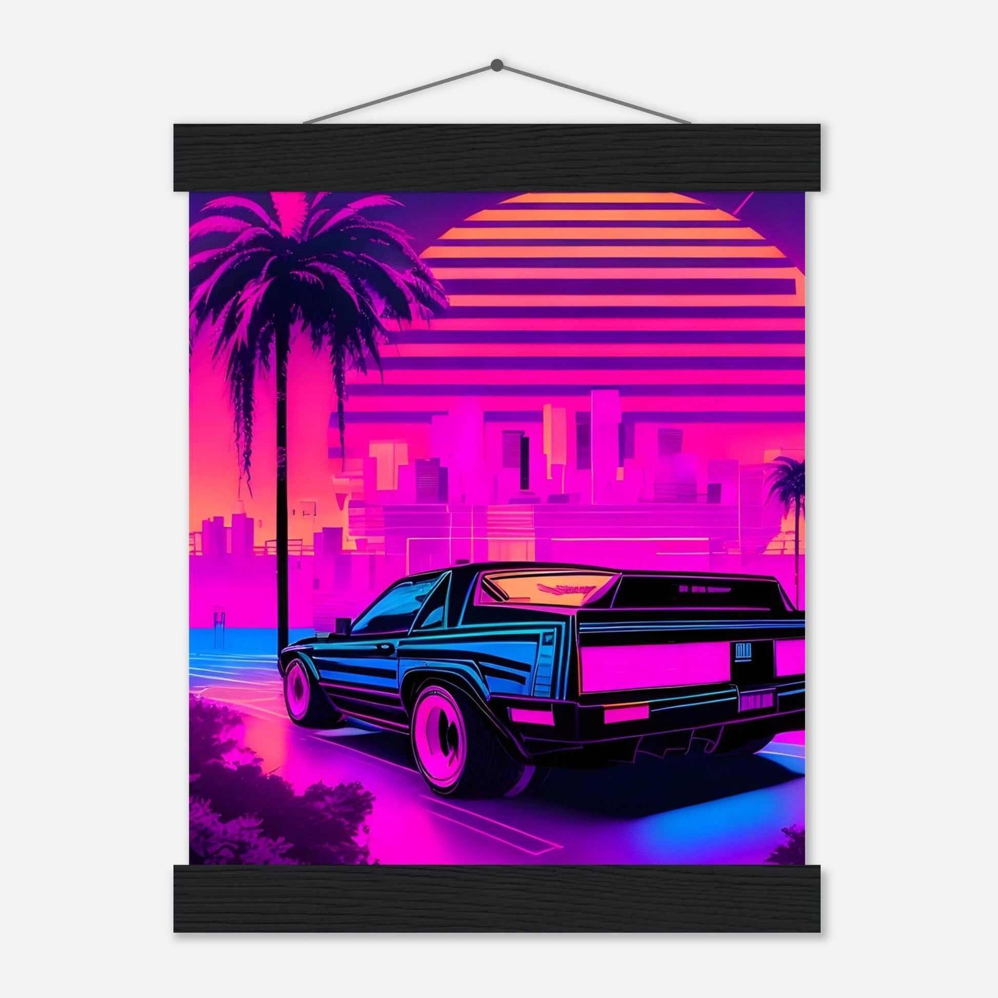 Premium Matte Paper Poster with Hanger - Minimalistische Kunstpräsentation mit Holzhänger Print Material Modern Masterpieces 20x25 cm / 8x10″ Black wall hanger 