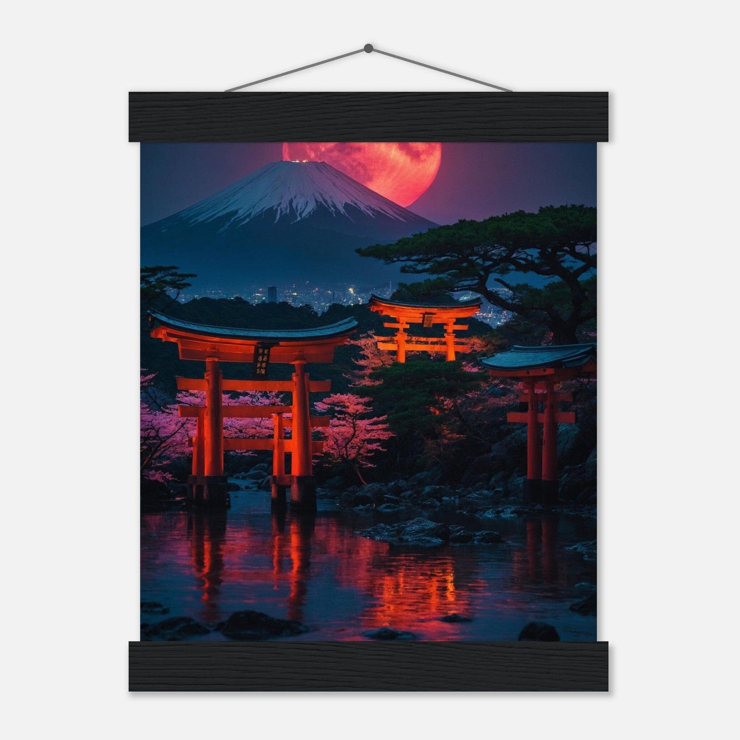 Premium Matte Paper Poster with Hanger - Minimalistische Kunstpräsentation mit Holzhänger Print Material Modern Masterpieces 20x25 cm / 8x10″ Black wall hanger 