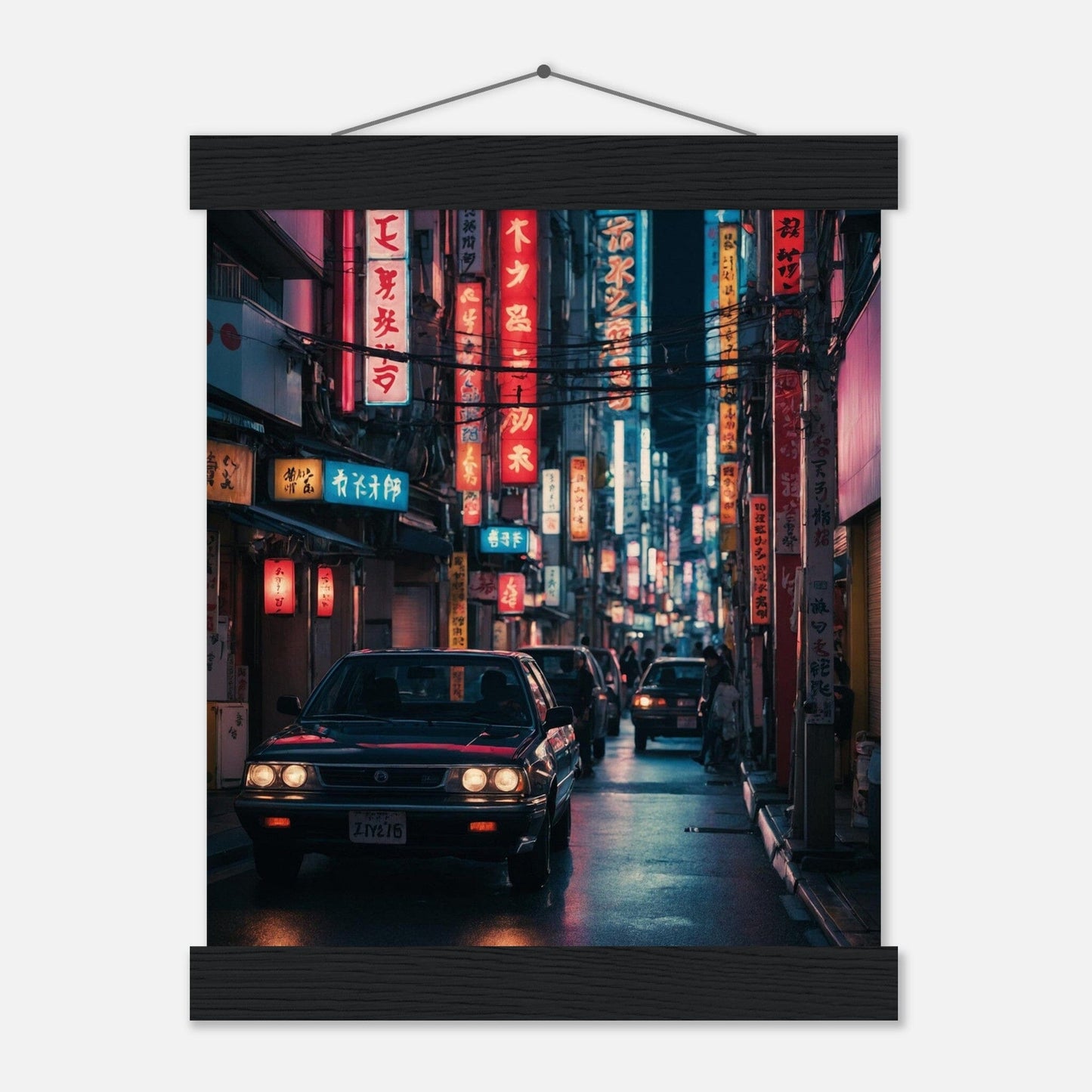 Premium Matte Paper Poster with Hanger - Minimalistische Kunstpräsentation mit Holzhänger Print Material Modern Masterpieces 20x25 cm / 8x10″ Black wall hanger 