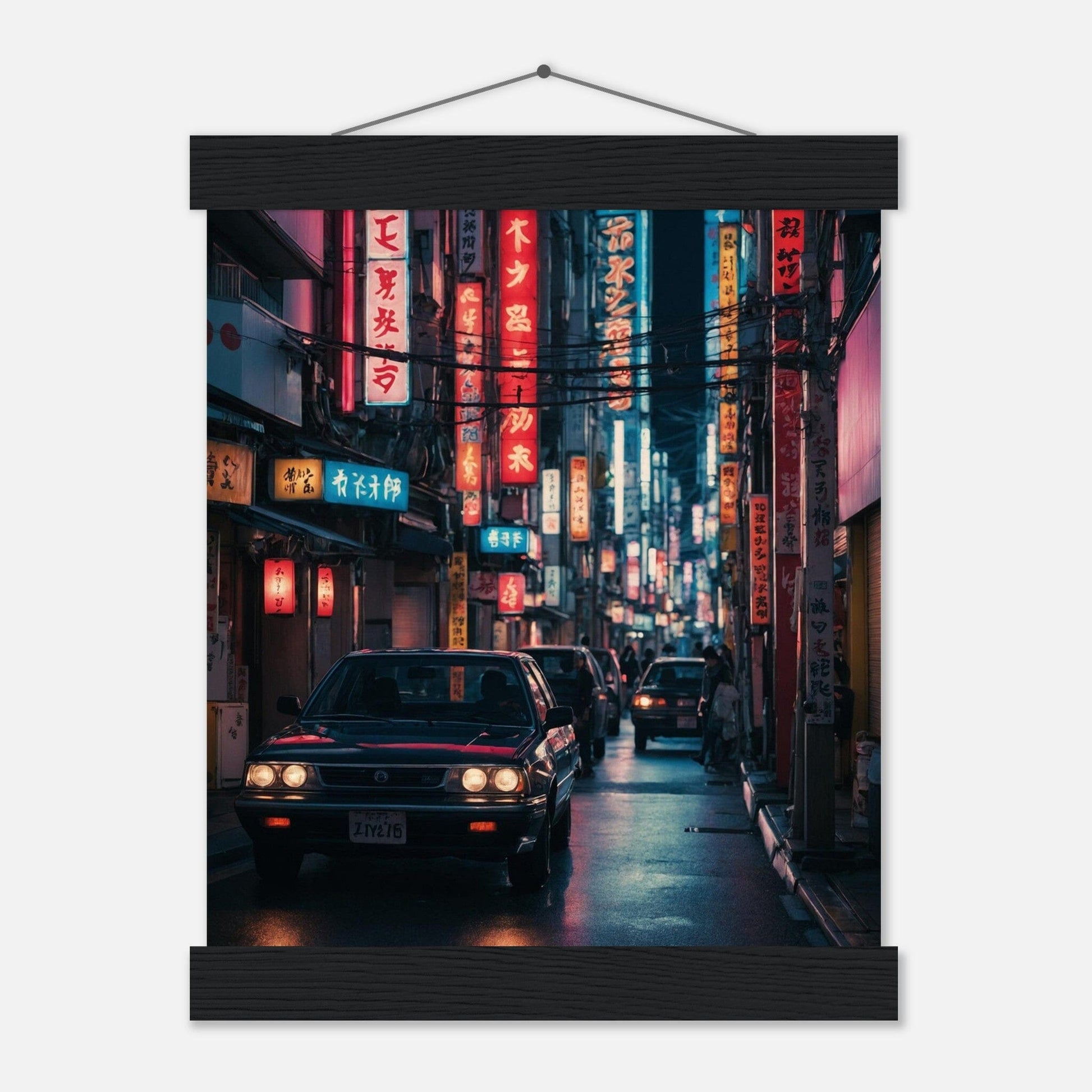 Premium Matte Paper Poster with Hanger - Minimalistische Kunstpräsentation mit Holzhänger Print Material Modern Masterpieces 20x25 cm / 8x10″ Black wall hanger 