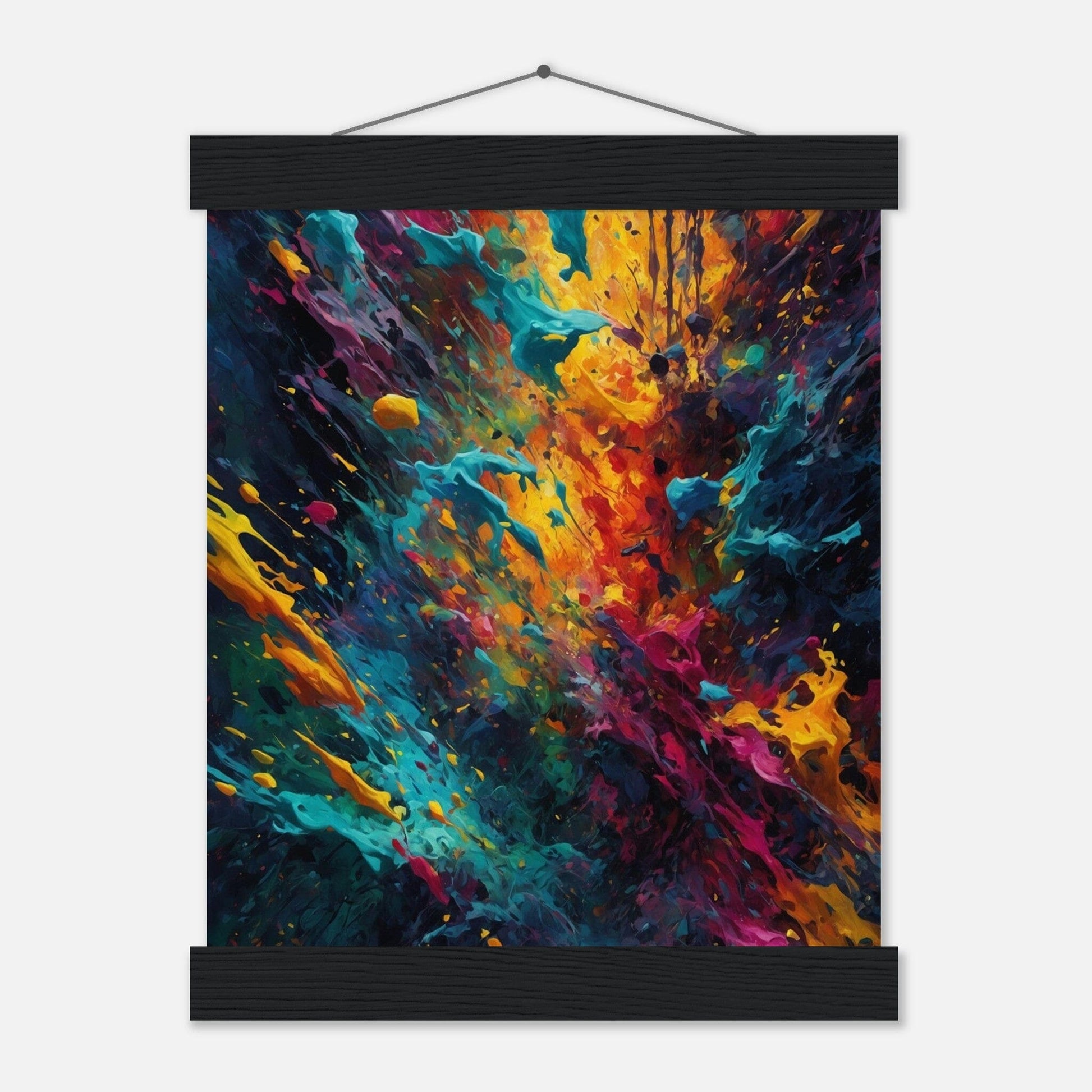 Premium Matte Paper Poster with Hanger - Minimalistische Kunstpräsentation mit Holzhänger Print Material Modern Masterpieces 20x25 cm / 8x10″ Black wall hanger 