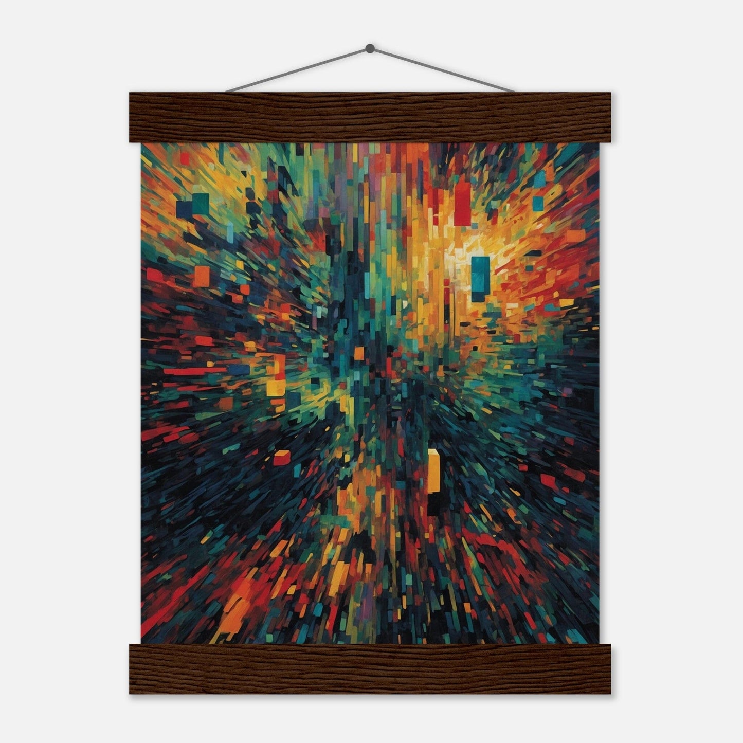Premium Matte Paper Poster with Hanger - Minimalistische Kunstpräsentation mit Holzhänger Print Material Modern Masterpieces 20x25 cm / 8x10″ Dark wood wall hanger 