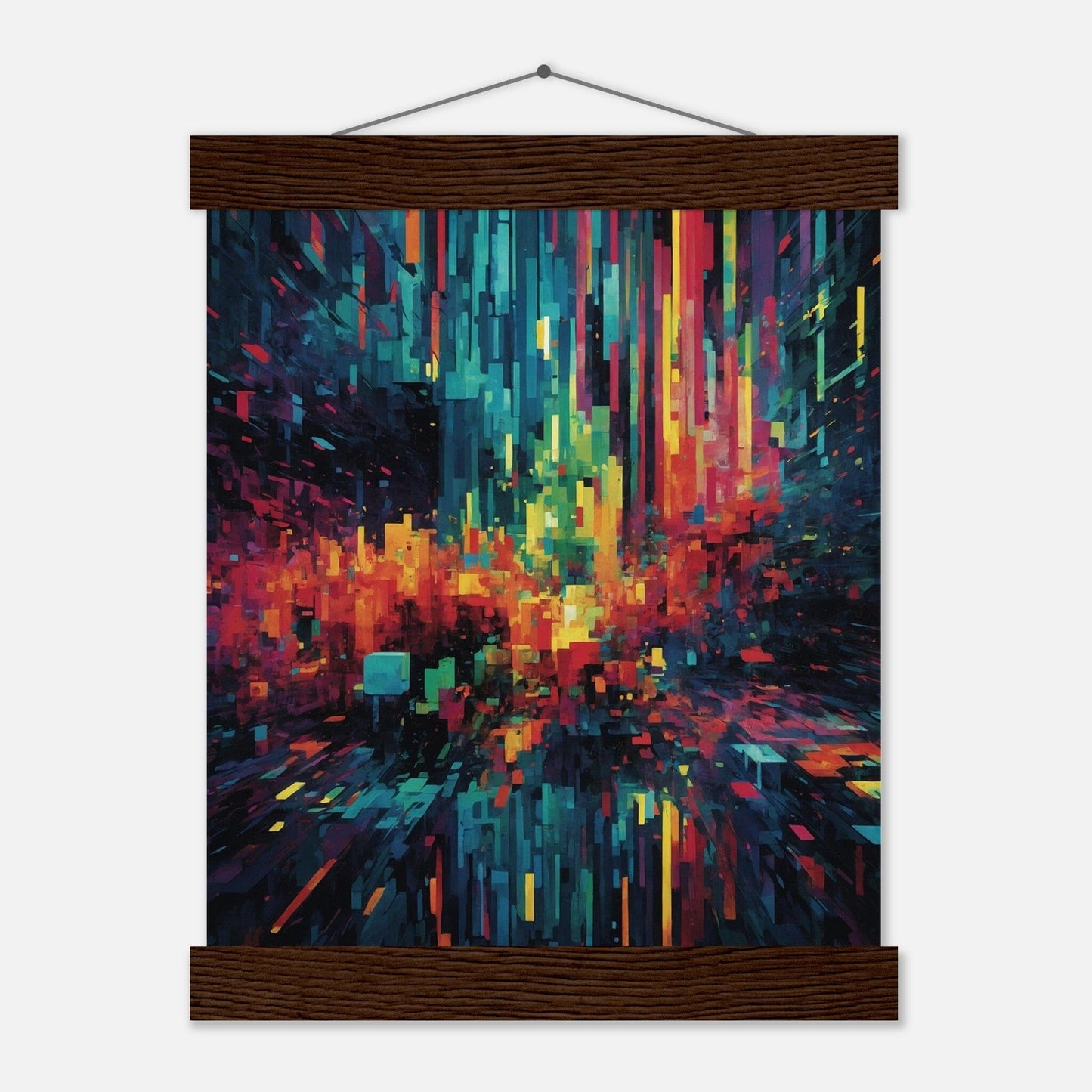 Premium Matte Paper Poster with Hanger - Minimalistische Kunstpräsentation mit Holzhänger Print Material Modern Masterpieces 20x25 cm / 8x10″ Dark wood wall hanger 