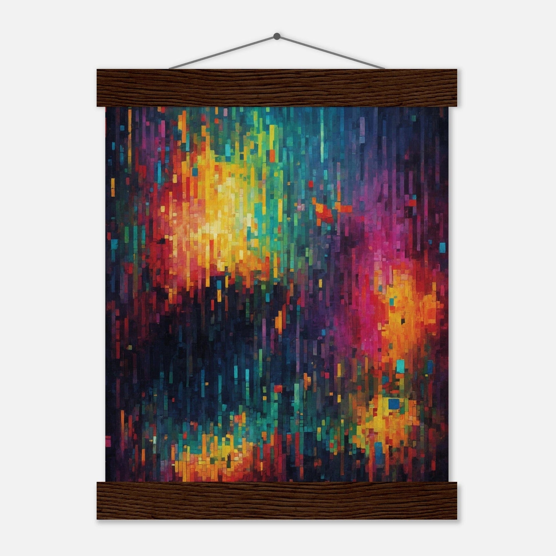 Premium Matte Paper Poster with Hanger - Minimalistische Kunstpräsentation mit Holzhänger Print Material Modern Masterpieces 20x25 cm / 8x10″ Dark wood wall hanger 