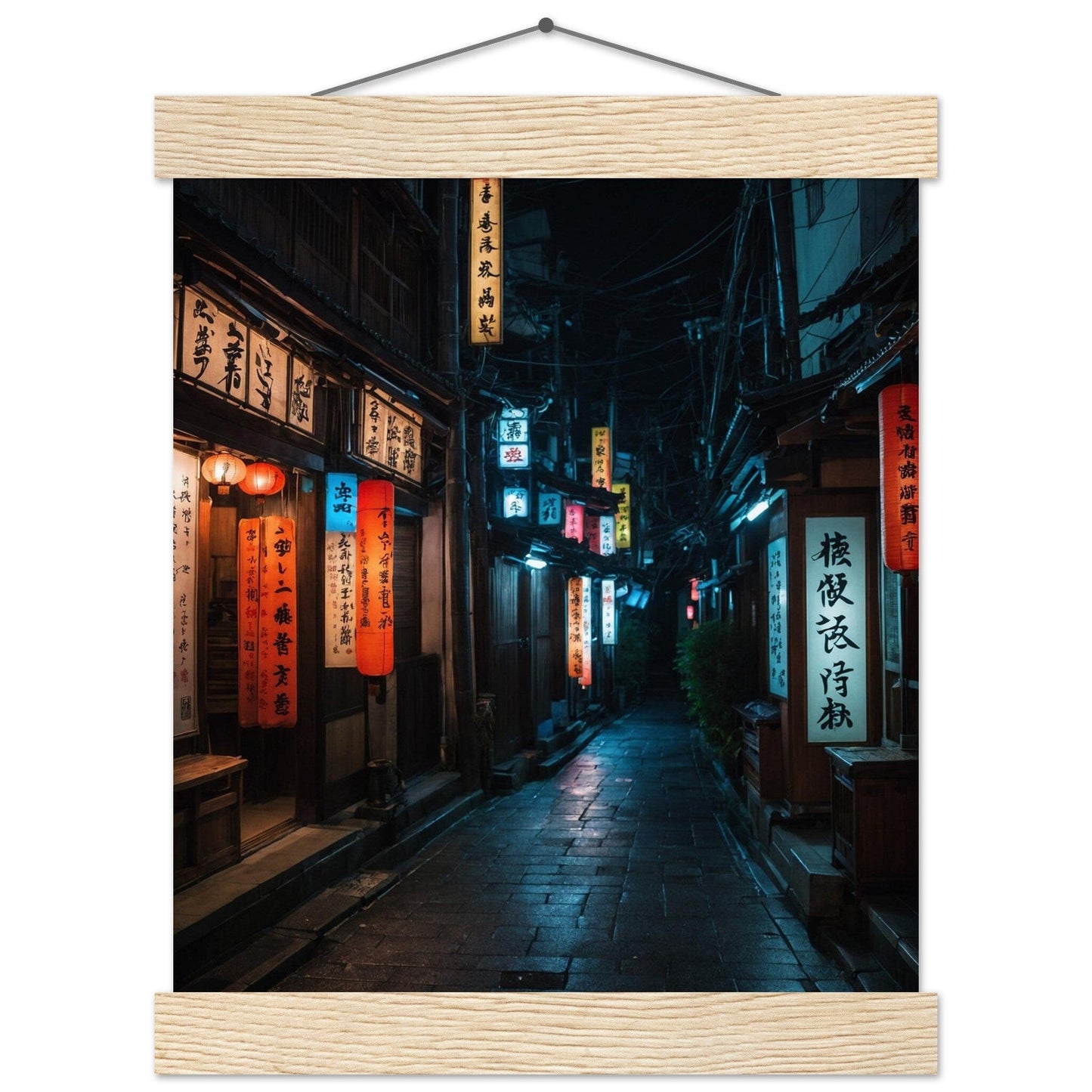 Premium Matte Paper Poster with Hanger - Minimalistische Kunstpräsentation mit Holzhänger Print Material Modern Masterpieces 20x25 cm / 8x10″ Natural wood wall hanger 