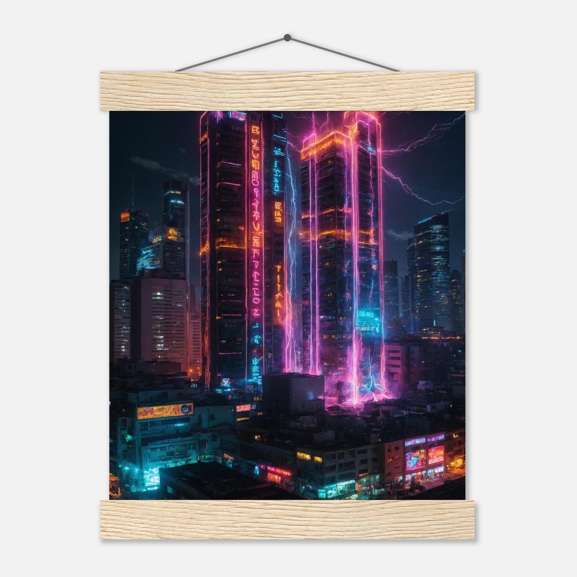 Premium Matte Paper Poster with Hanger - Minimalistische Kunstpräsentation mit Holzhänger Print Material Modern Masterpieces 20x25 cm / 8x10″ Natural wood wall hanger 