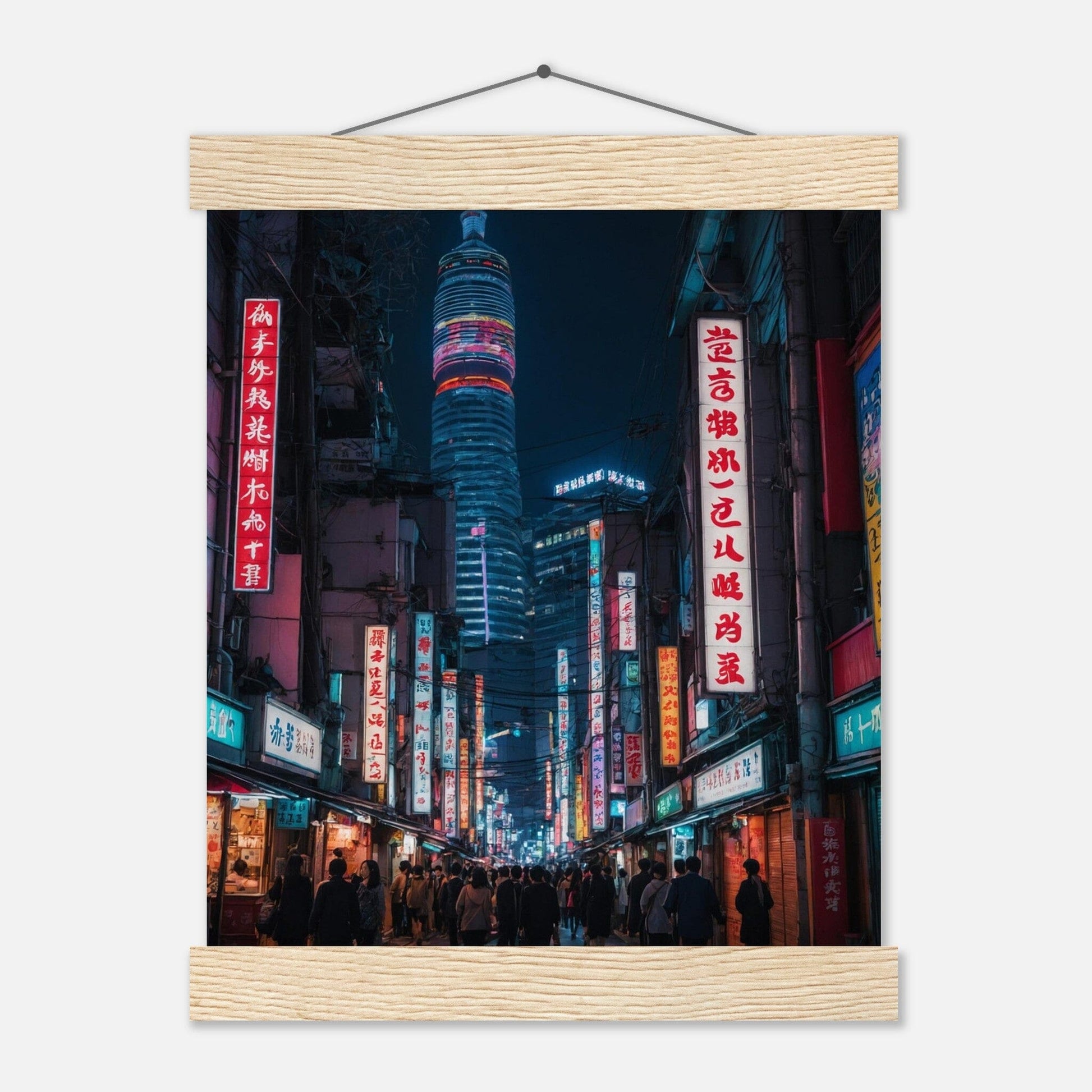 Premium Matte Paper Poster with Hanger - Minimalistische Kunstpräsentation mit Holzhänger Print Material Modern Masterpieces 20x25 cm / 8x10″ Natural wood wall hanger 