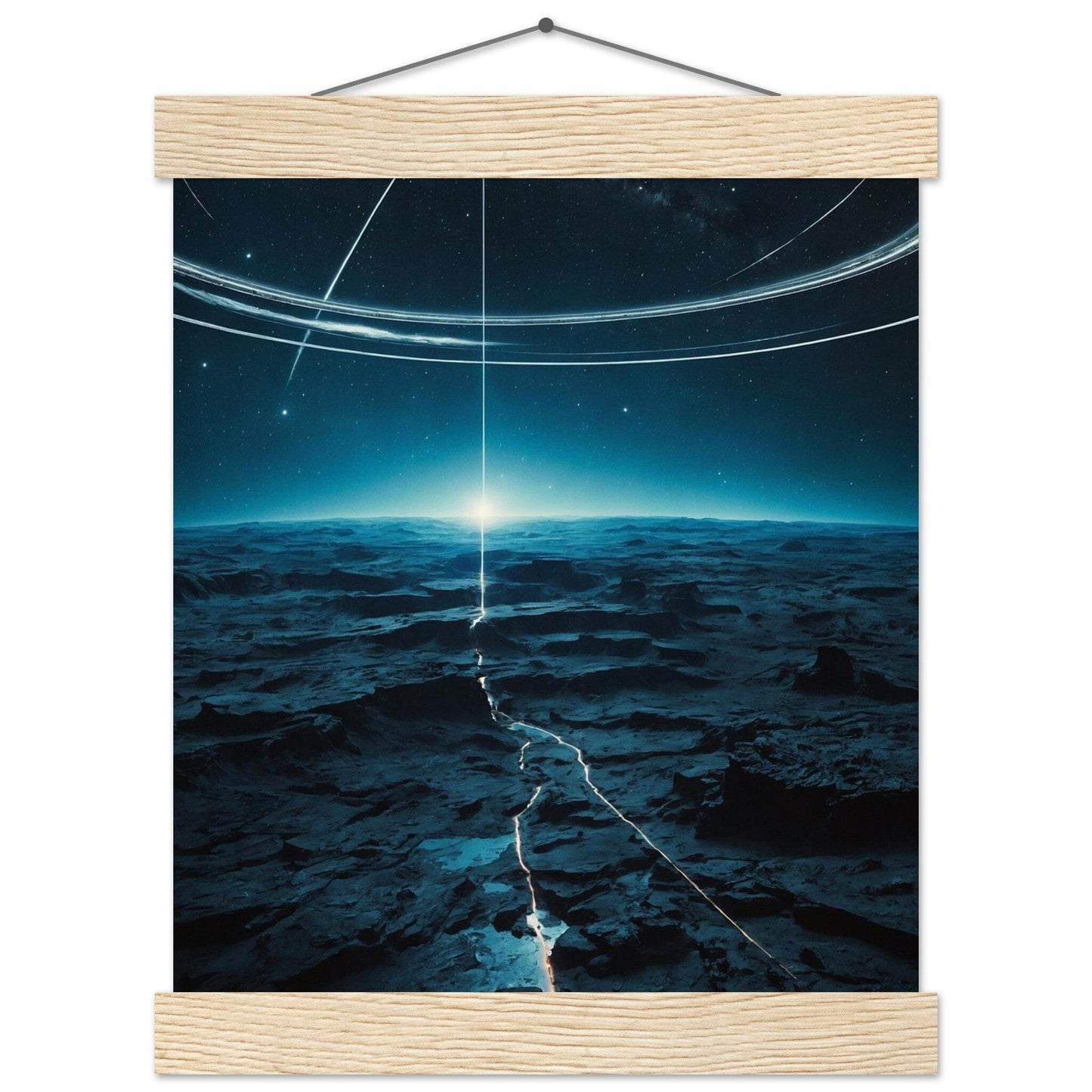 Premium Matte Paper Poster with Hanger - Minimalistische Kunstpräsentation mit Holzhänger Print Material Modern Masterpieces 20x25 cm / 8x10″ Natural wood wall hanger 