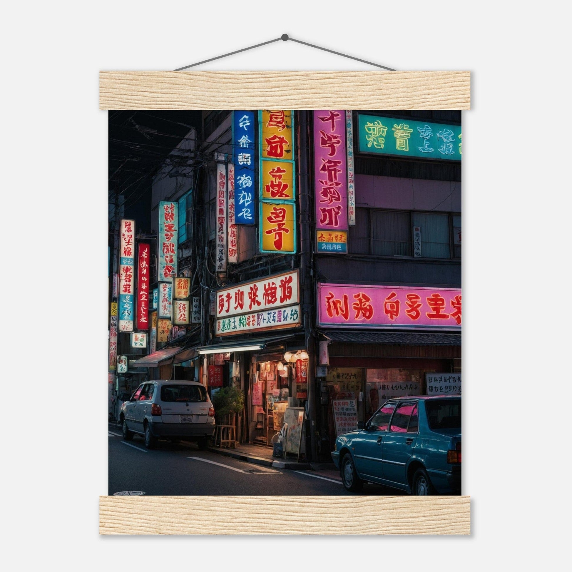 Premium Matte Paper Poster with Hanger - Minimalistische Kunstpräsentation mit Holzhänger Print Material Modern Masterpieces 20x25 cm / 8x10″ Natural wood wall hanger 