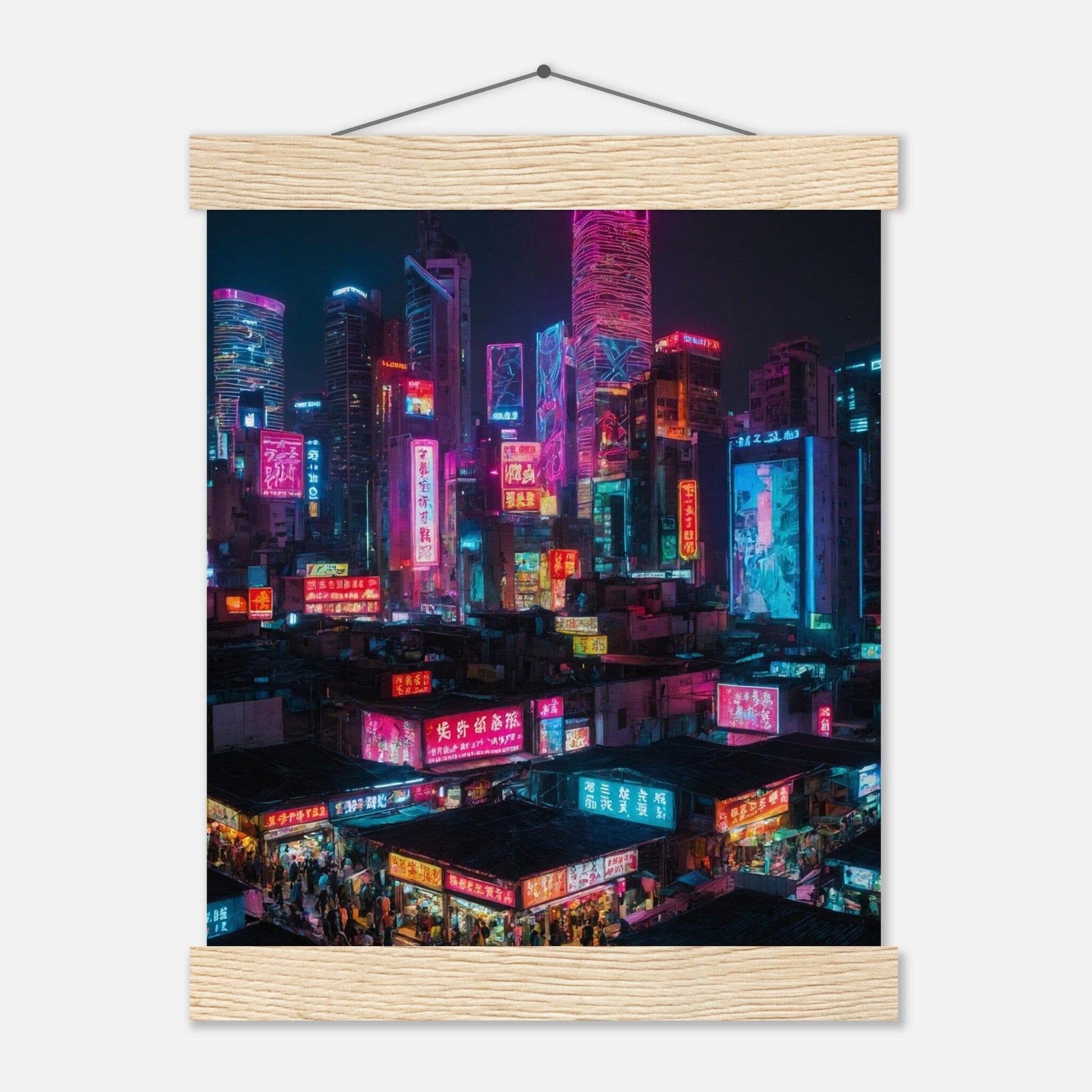 Premium Matte Paper Poster with Hanger - Minimalistische Kunstpräsentation mit Holzhänger Print Material Modern Masterpieces 20x25 cm / 8x10″ Natural wood wall hanger 