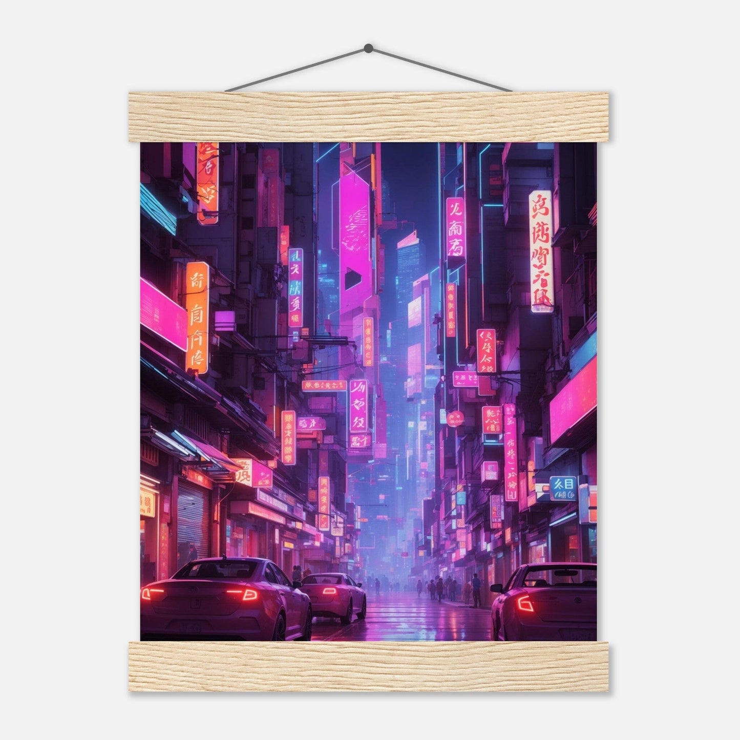 Premium Matte Paper Poster with Hanger - Minimalistische Kunstpräsentation mit Holzhänger Print Material Modern Masterpieces 20x25 cm / 8x10″ Natural wood wall hanger 