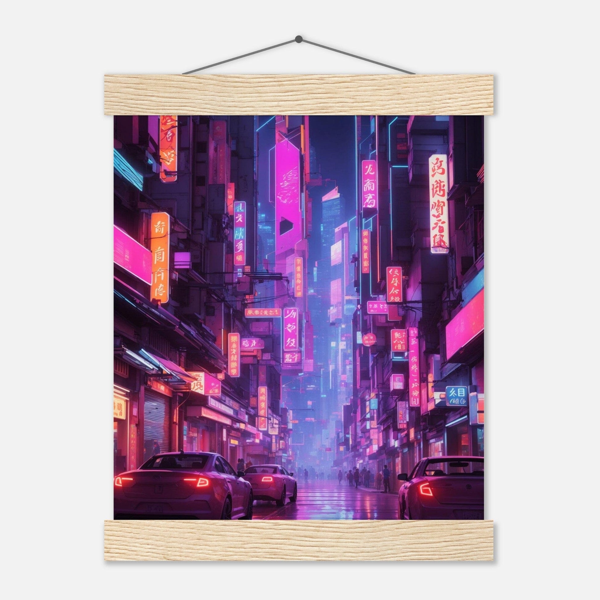 Premium Matte Paper Poster with Hanger - Minimalistische Kunstpräsentation mit Holzhänger Print Material Modern Masterpieces 20x25 cm / 8x10″ Natural wood wall hanger 