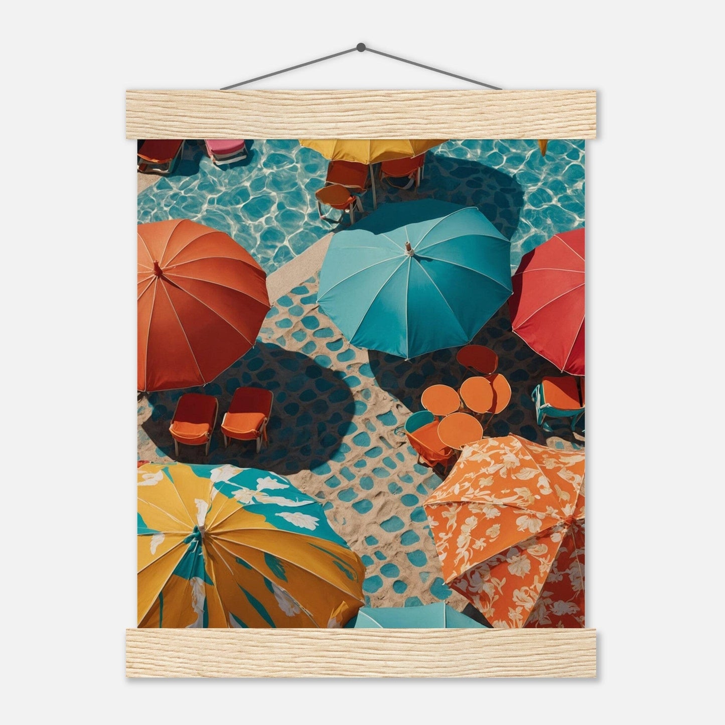 Premium Matte Paper Poster with Hanger - Minimalistische Kunstpräsentation mit Holzhänger Print Material Modern Masterpieces 20x25 cm / 8x10″ Natural wood wall hanger 