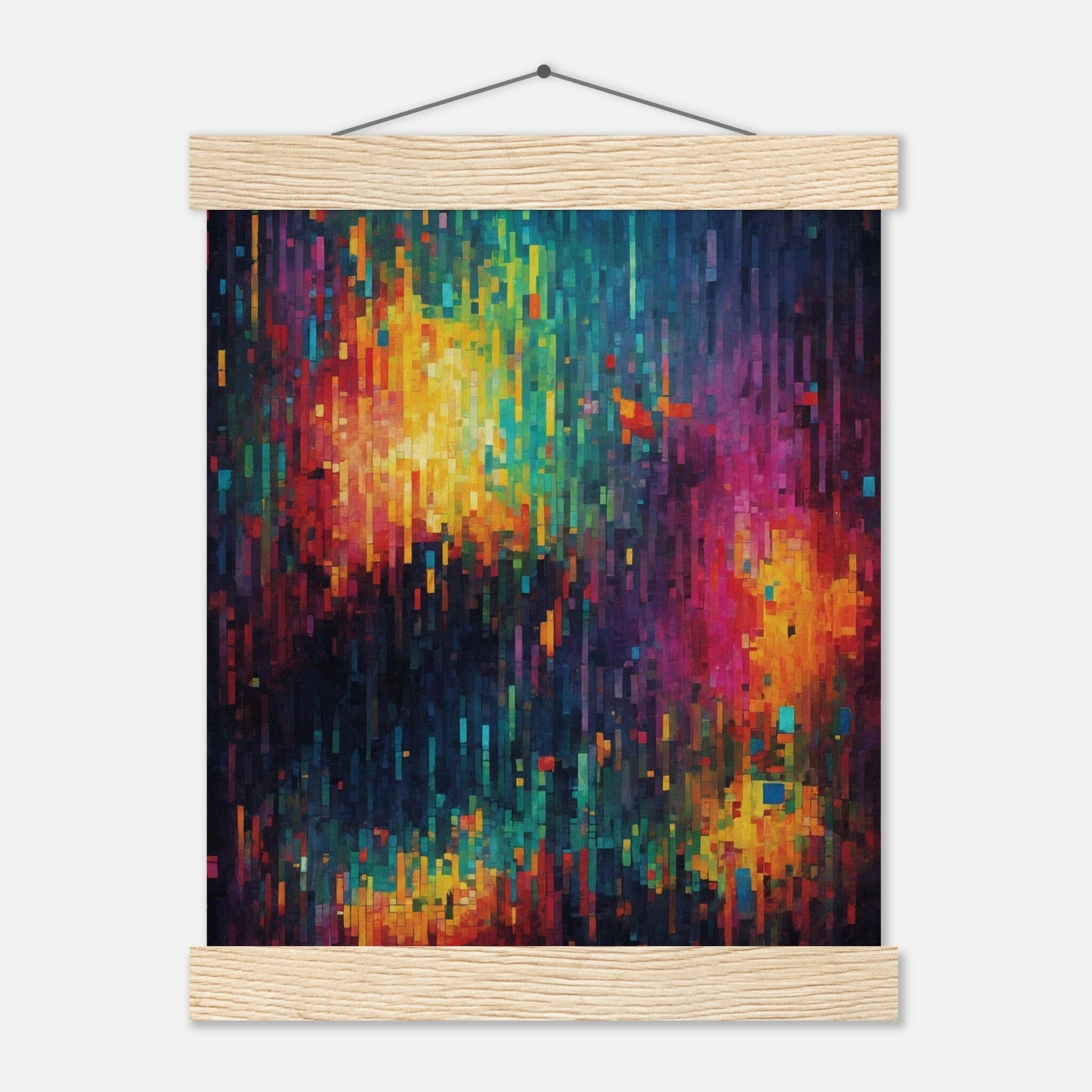 Premium Matte Paper Poster with Hanger - Minimalistische Kunstpräsentation mit Holzhänger Print Material Modern Masterpieces 20x25 cm / 8x10″ Natural wood wall hanger 